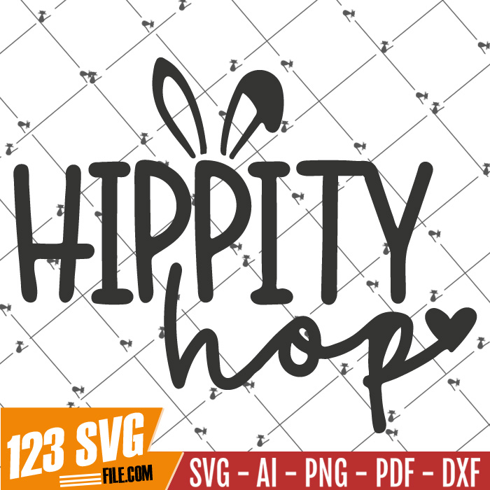 “Hippity Hop SVG PNG PDF, Happy Easter Svg, Easter Bunny Svg - Inspire