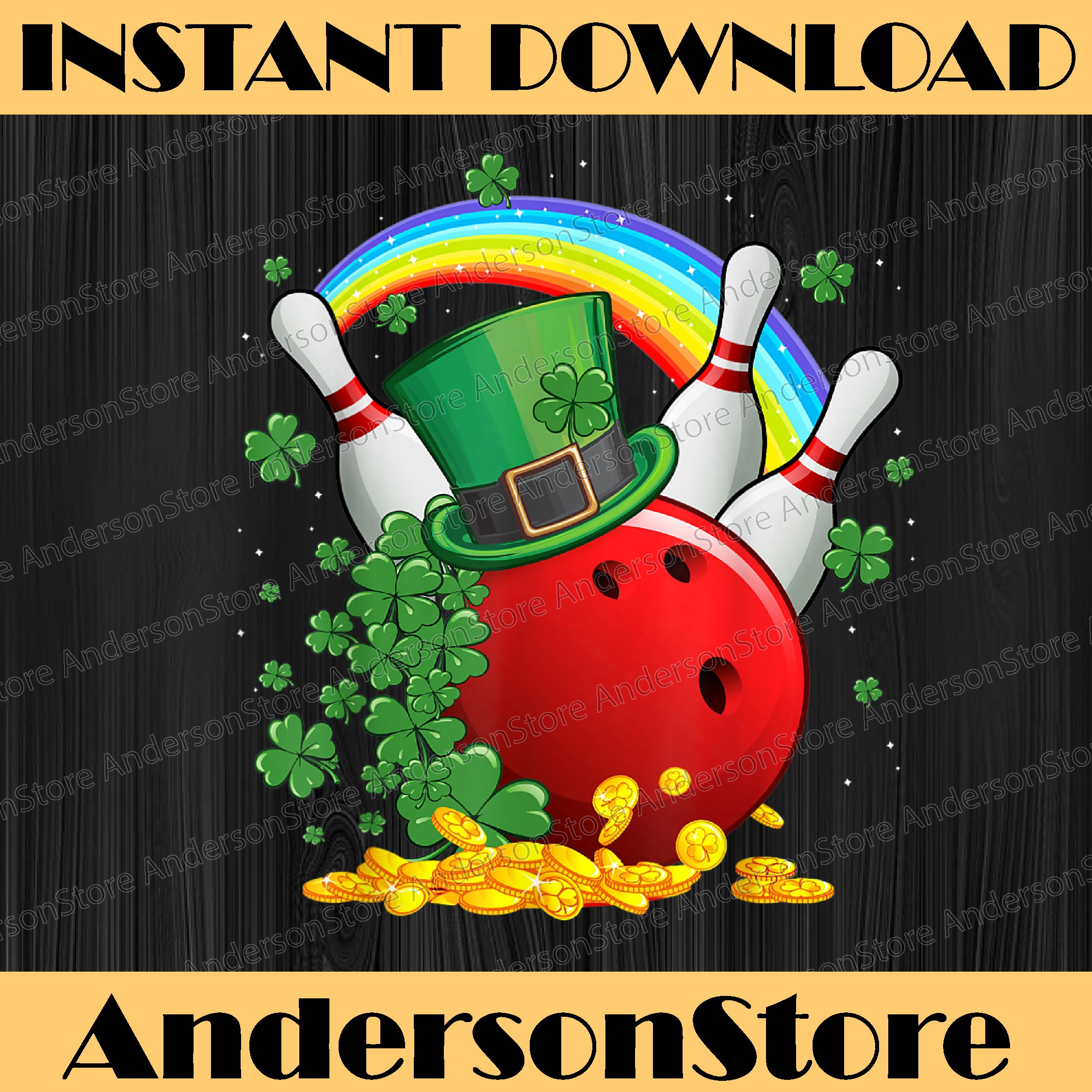 Irish Bowling Balls Shamrock Leprechaun St Patrick's Day PNG Inspire