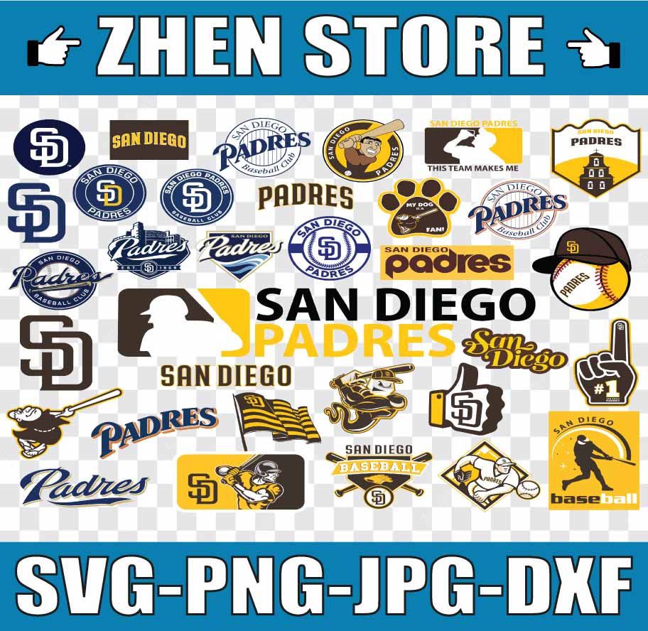 San Diego Padres Svg, Cut Files, Baseball Clipart, Cricut Sa Inspire
