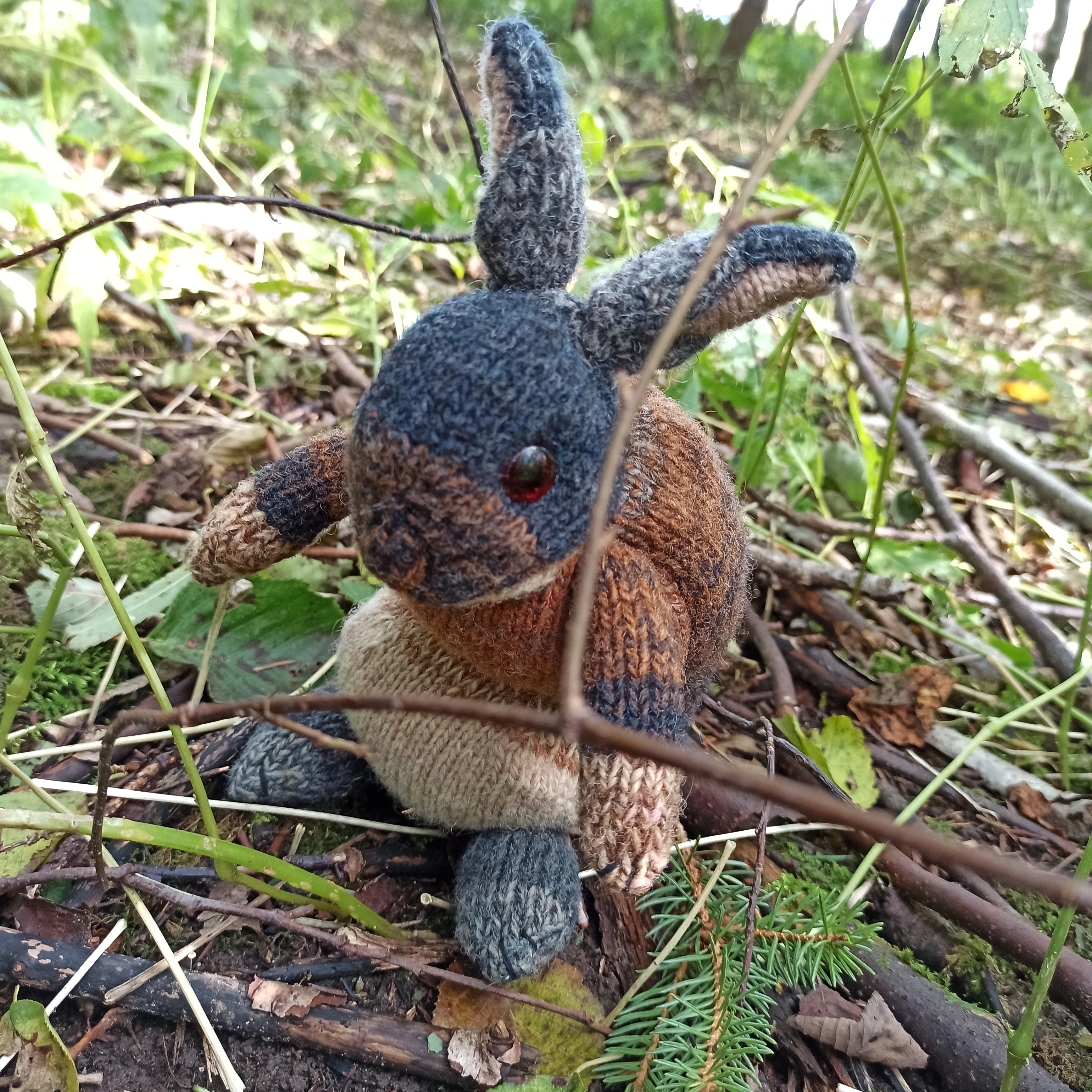 Realistic knit bunny toy Stuffed crochet rabbit Bunny plush | Inspire ...