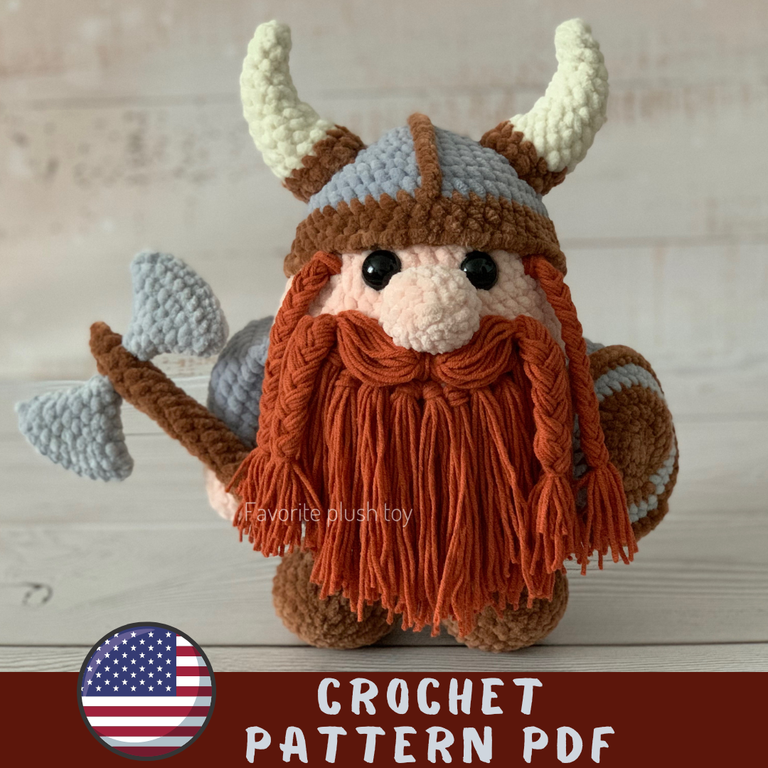Viking Gnome crochet pattern PDF English plush crochet ami Inspire