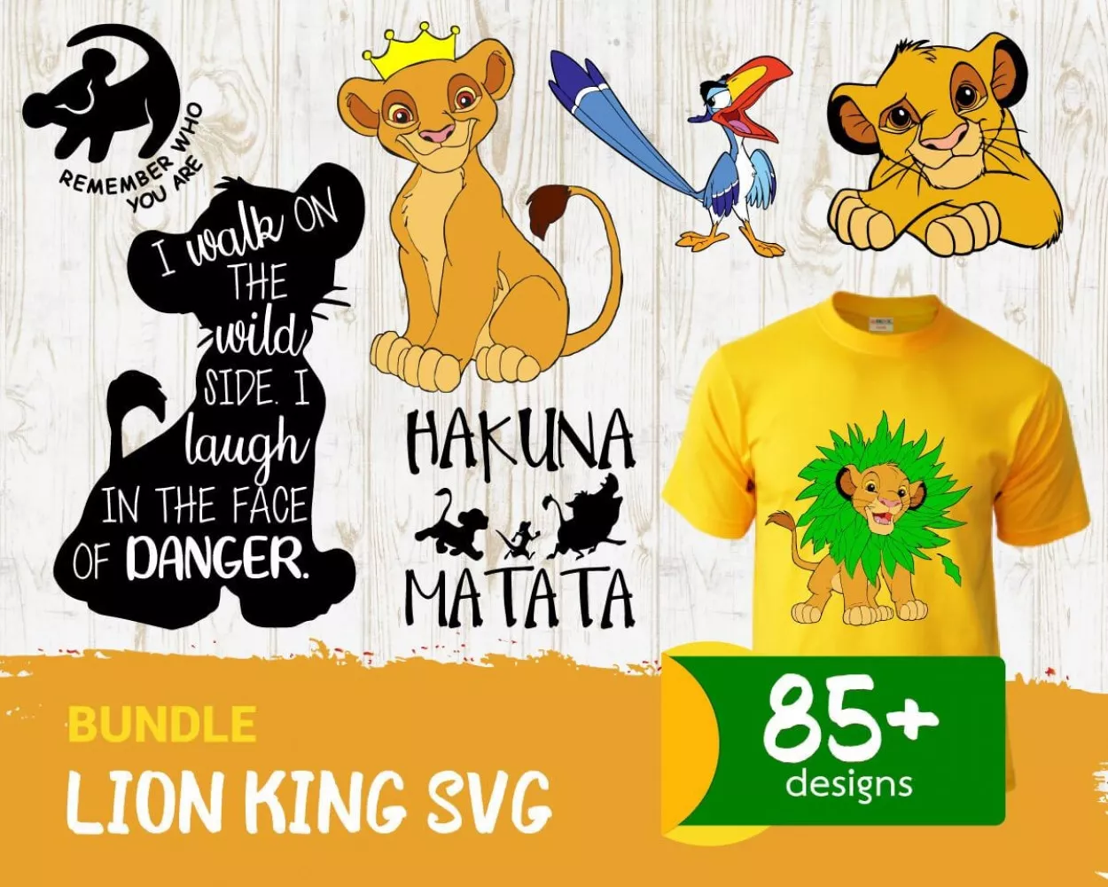 The Lion King SVG Cut Files, Layered Svg & Png Images - Inspire Uplift