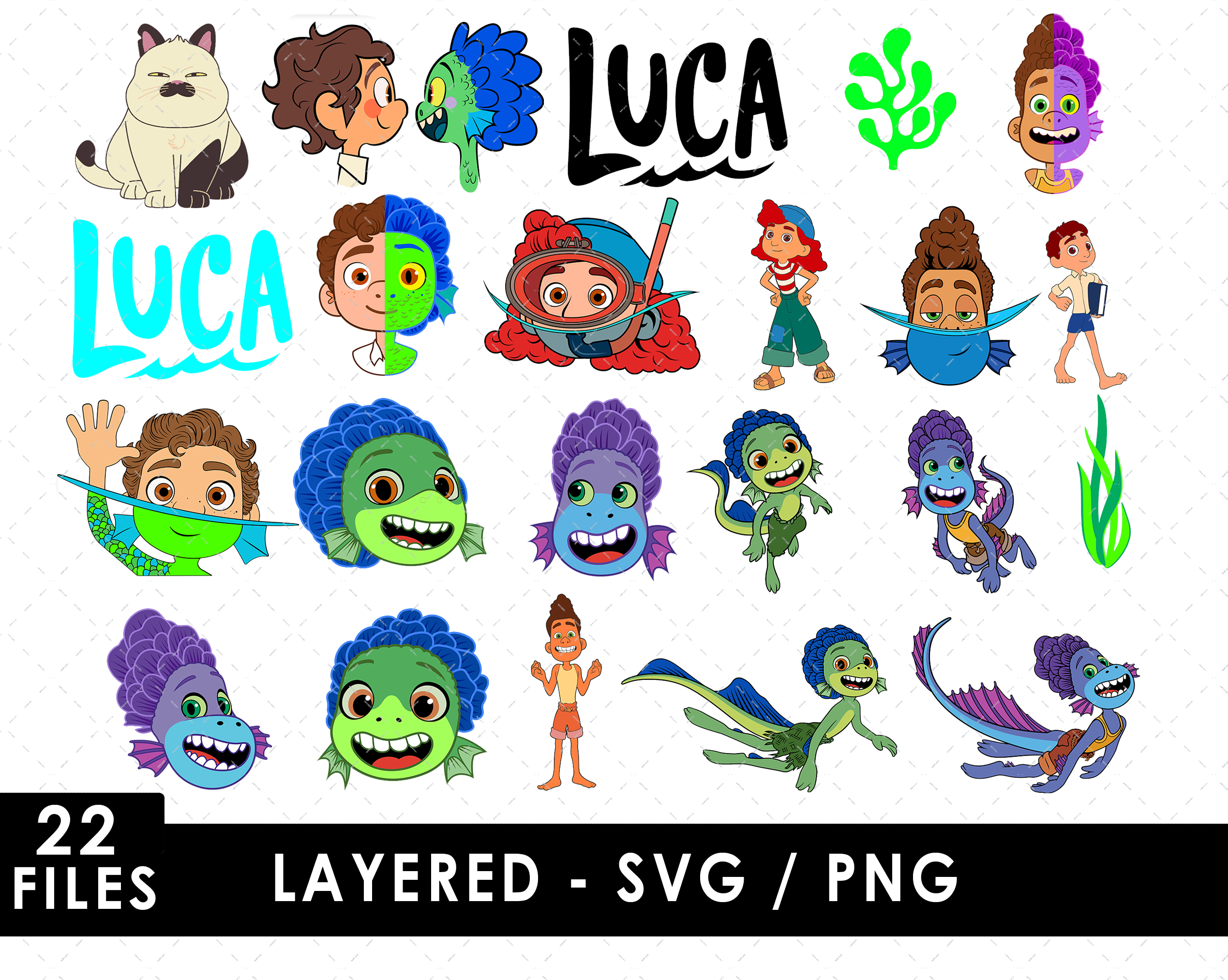 Luca Svg Files, Luca Png Files, Vector Png Images, SVG Cut F | Inspire ...