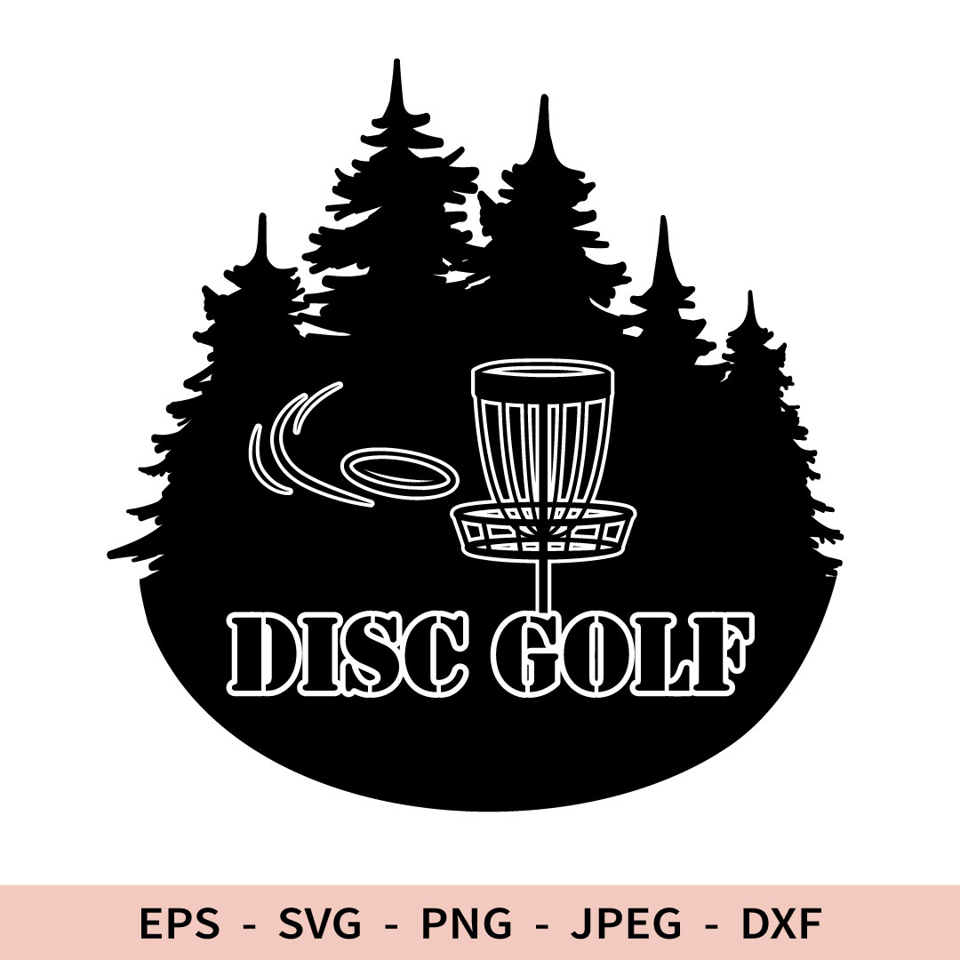 Disc Golf Svg Basket File for Cricut Forest Tree dxf for las Inspire