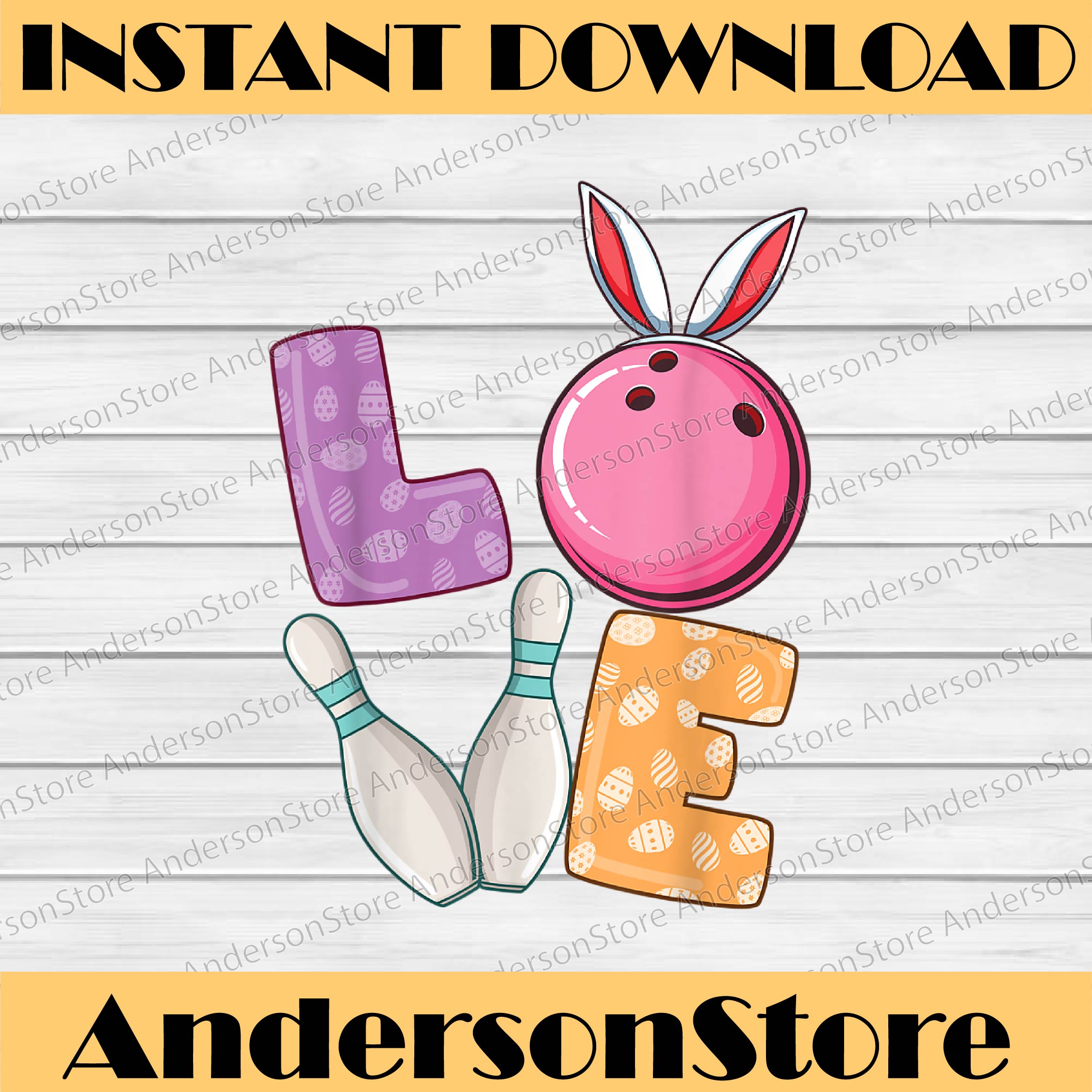 Bowling ball & pins Bunny ears Egg Hunting Easter Bowling Ea Inspire