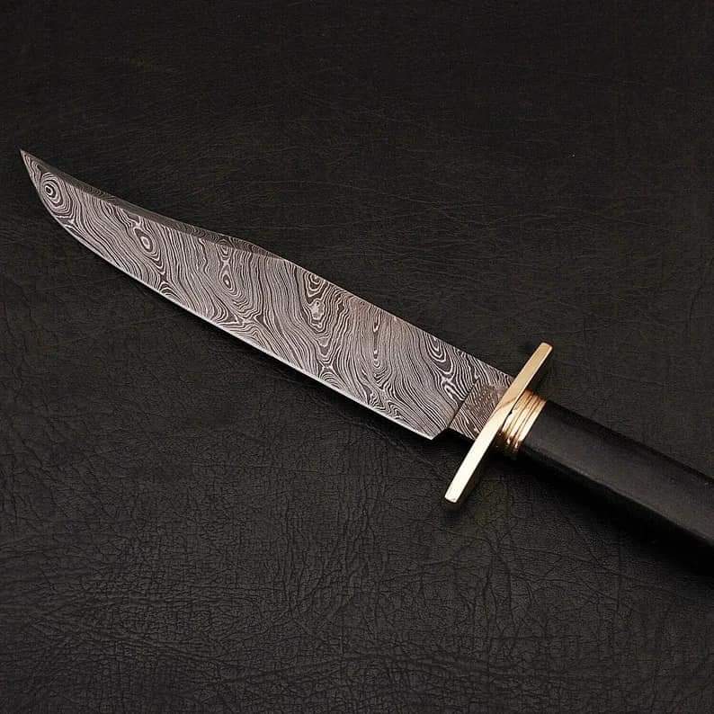 Handmade Damascus Steel Bowie Knife - 16