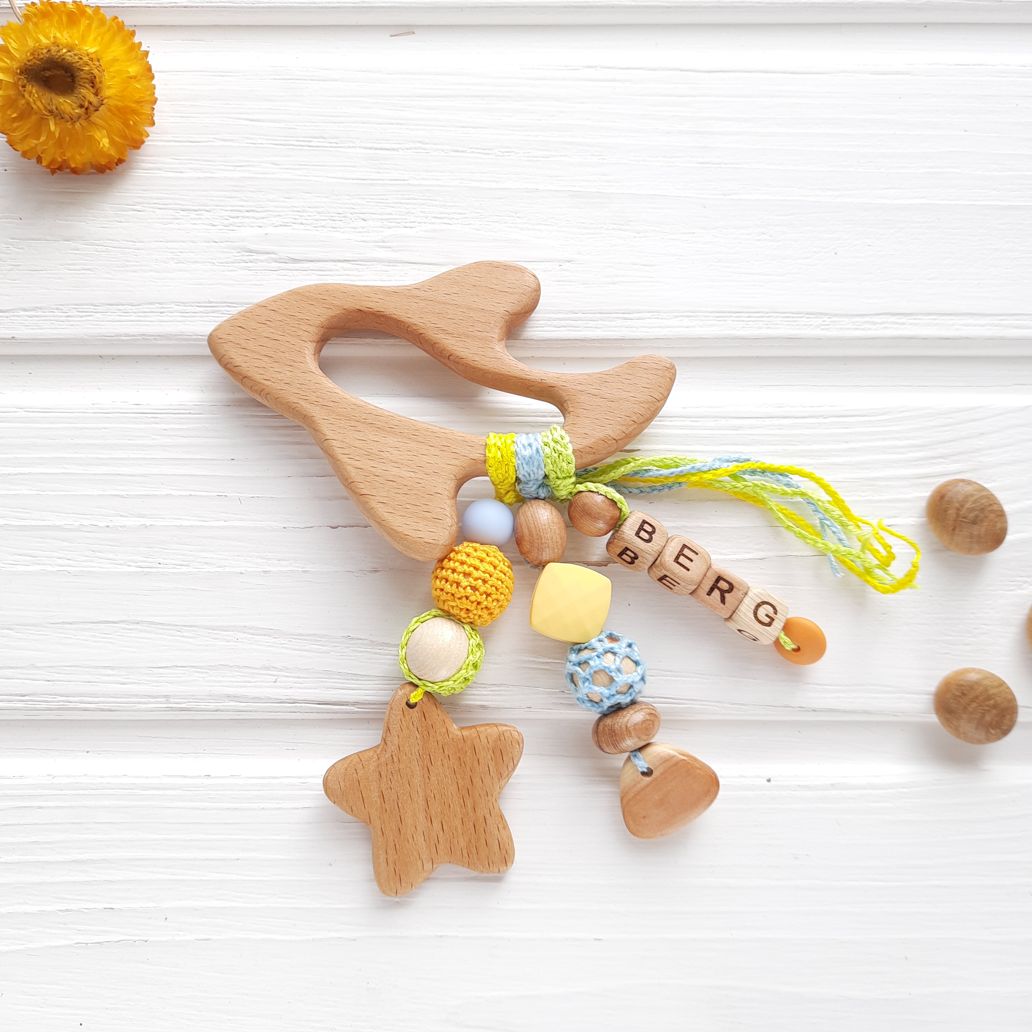 Personalized wooden rattle airplane toy for baby boy, keepsa - Inspire ...