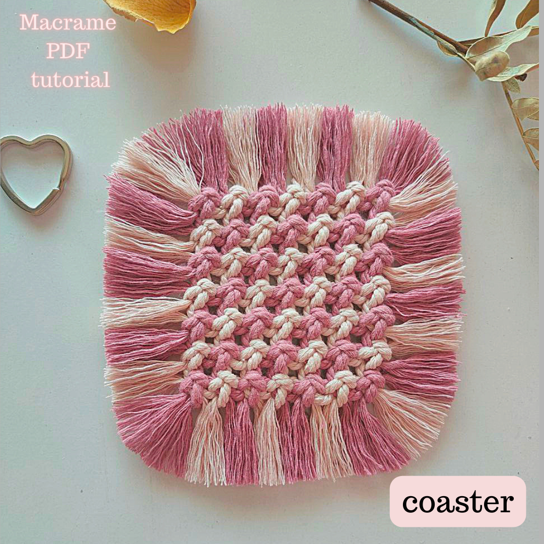 Macrame Coaster PDF Pattern / Macrame Coaster Instructions / Inspire