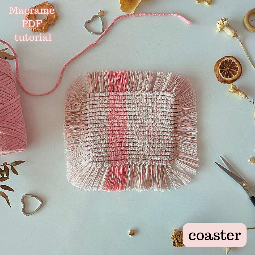 Macrame Coaster PDF Pattern / Macrame Coaster Instructions / Inspire