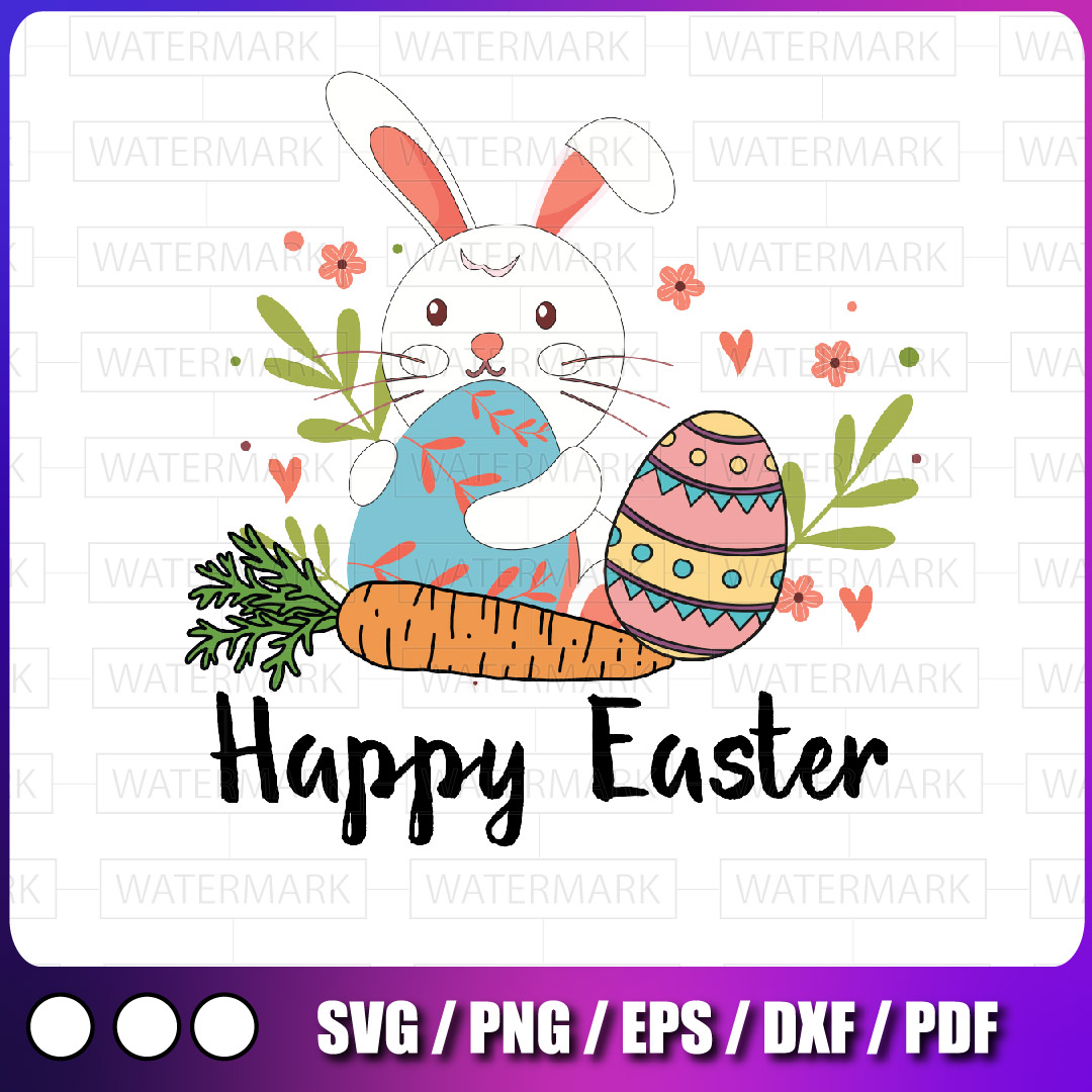 Happy Easter Svg, Carrot Bunny Egg Svg, Cute Easter Svg Png, - Inspire ...