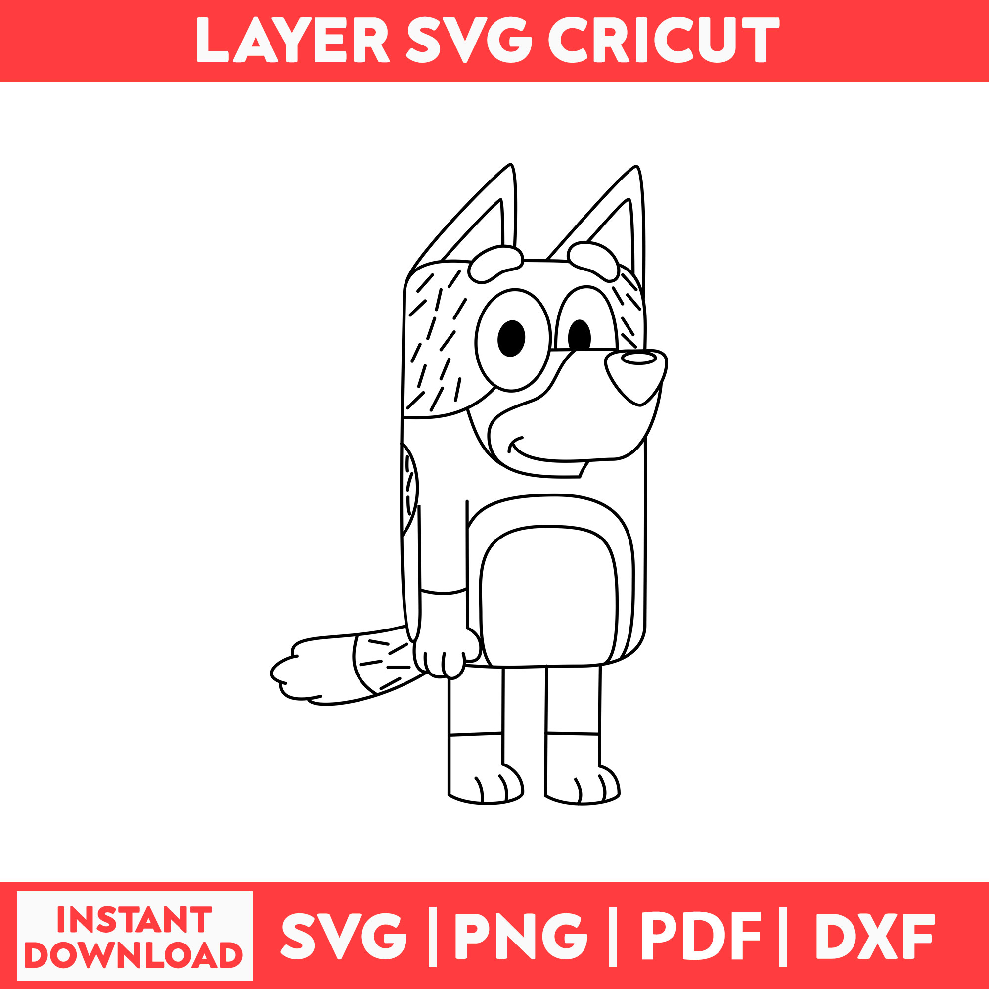 Bluey Theme On Coloring Pages Svg, Bluey Birthday Svg, Bluey | Inspire ...