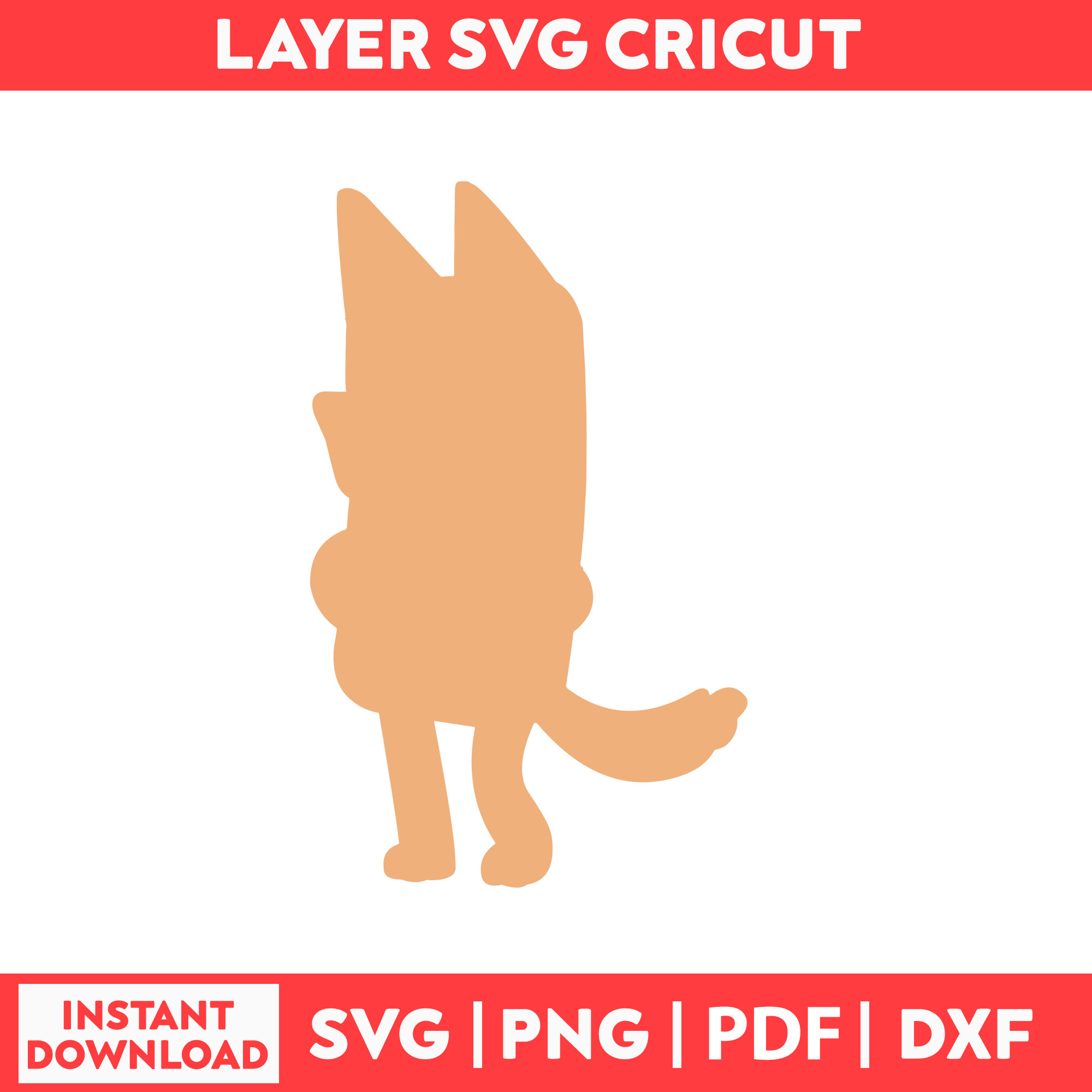 Bluey Chilli Heeler Silhouettes Svg, Bluey Birthday Svg, Blu Inspire