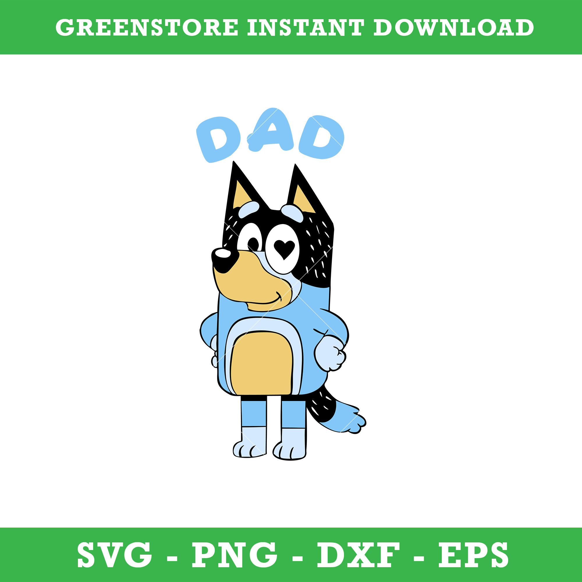 Bluey Dad Svg, Bandit Svg, Bluey Svg, Cartoon Svg, Png Eps D - Inspire ...