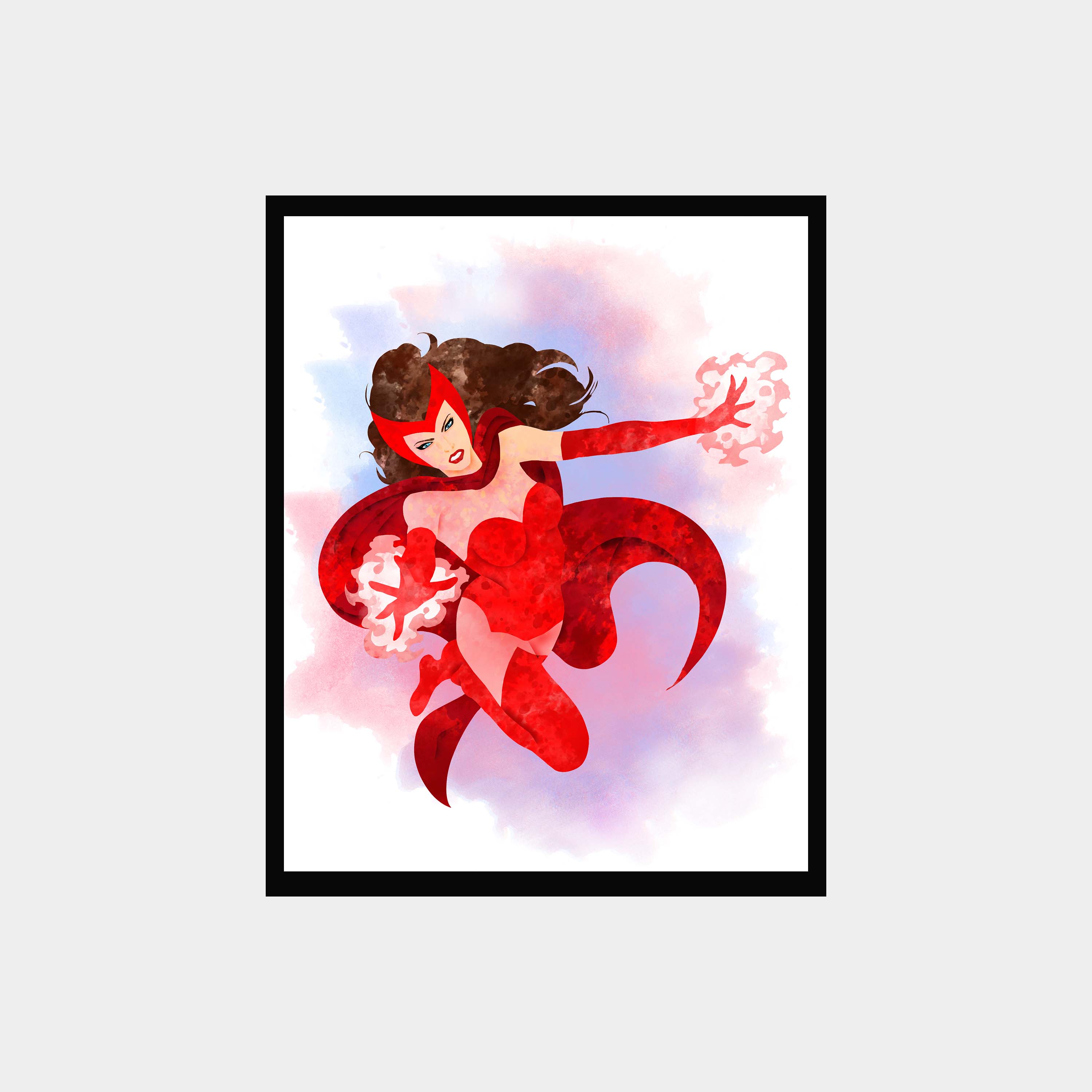 Scarlet Witch Marvel Superhero Art Print Digital Files decor | Inspire ...
