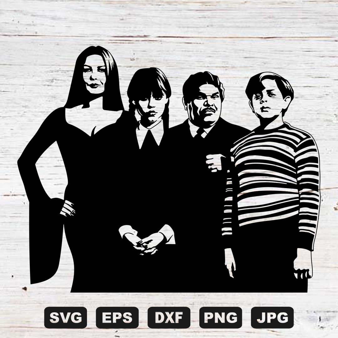 The Addams Family SVG Cutting Files 2, Jenna Ortega Digital | Inspire ...