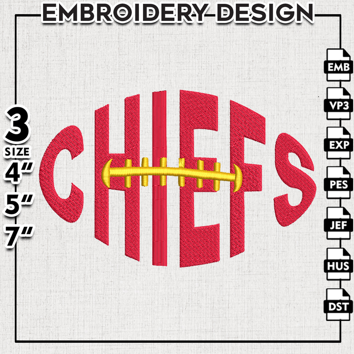 Kansas City Chiefs Embroidery, Kansas City Chiefs Embroidery Inspire