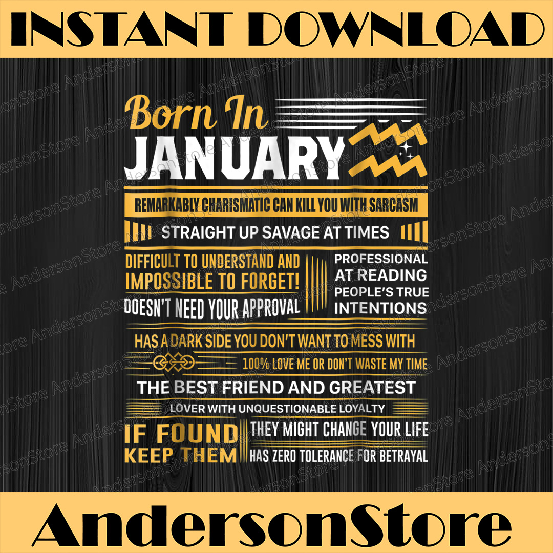January Birthday s - Born In January Aquarius PNG - Inspire Uplift