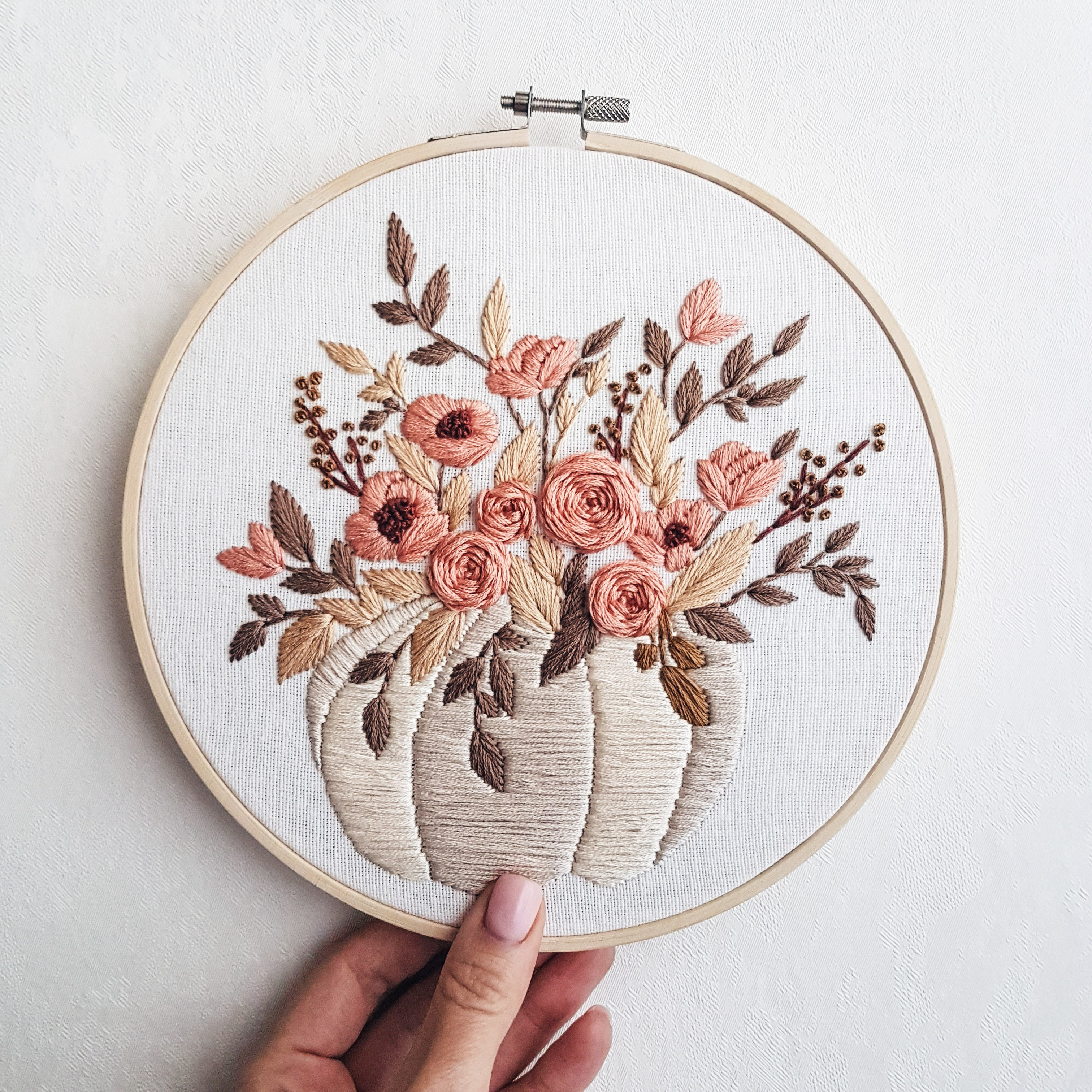 Pumpkin hand embroidery PDF pattern | Inspire Uplift