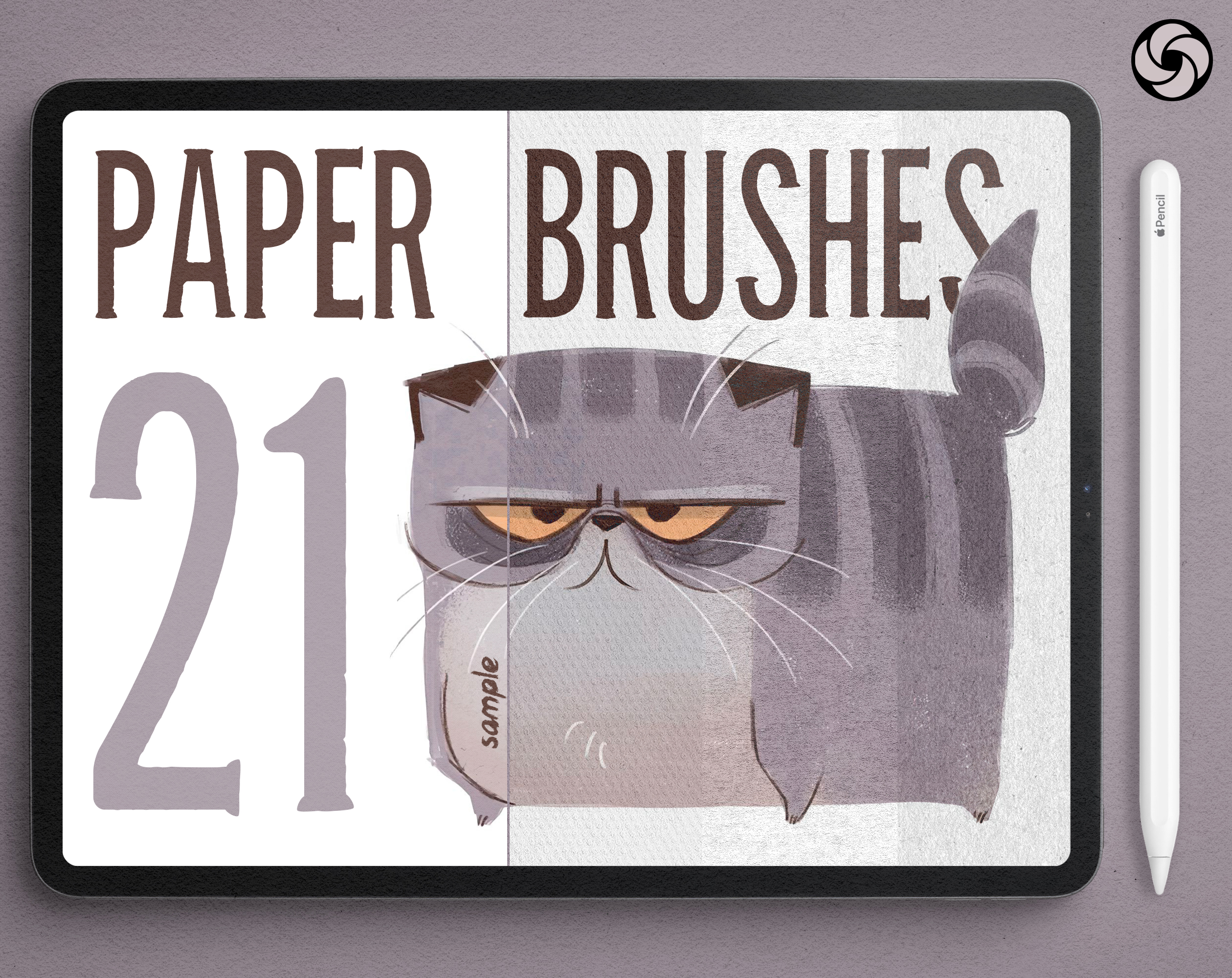 21 Paper Texture Brushes For Procreate, Seamless Paper Textu | Inspire ...