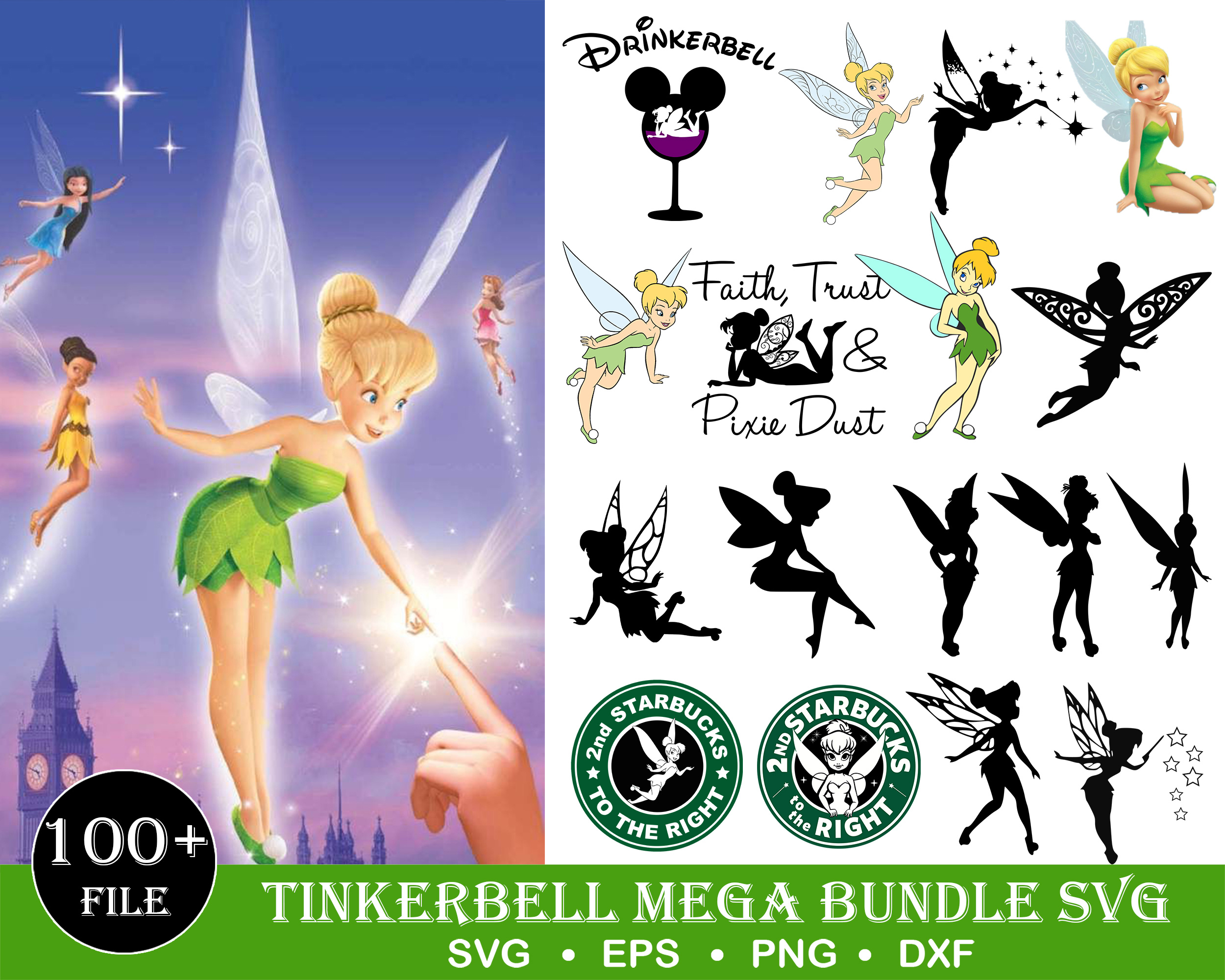 100 Tinkerbell Svg, Tinkerbell and Peter Pan, Princess Tinke - Inspire ...