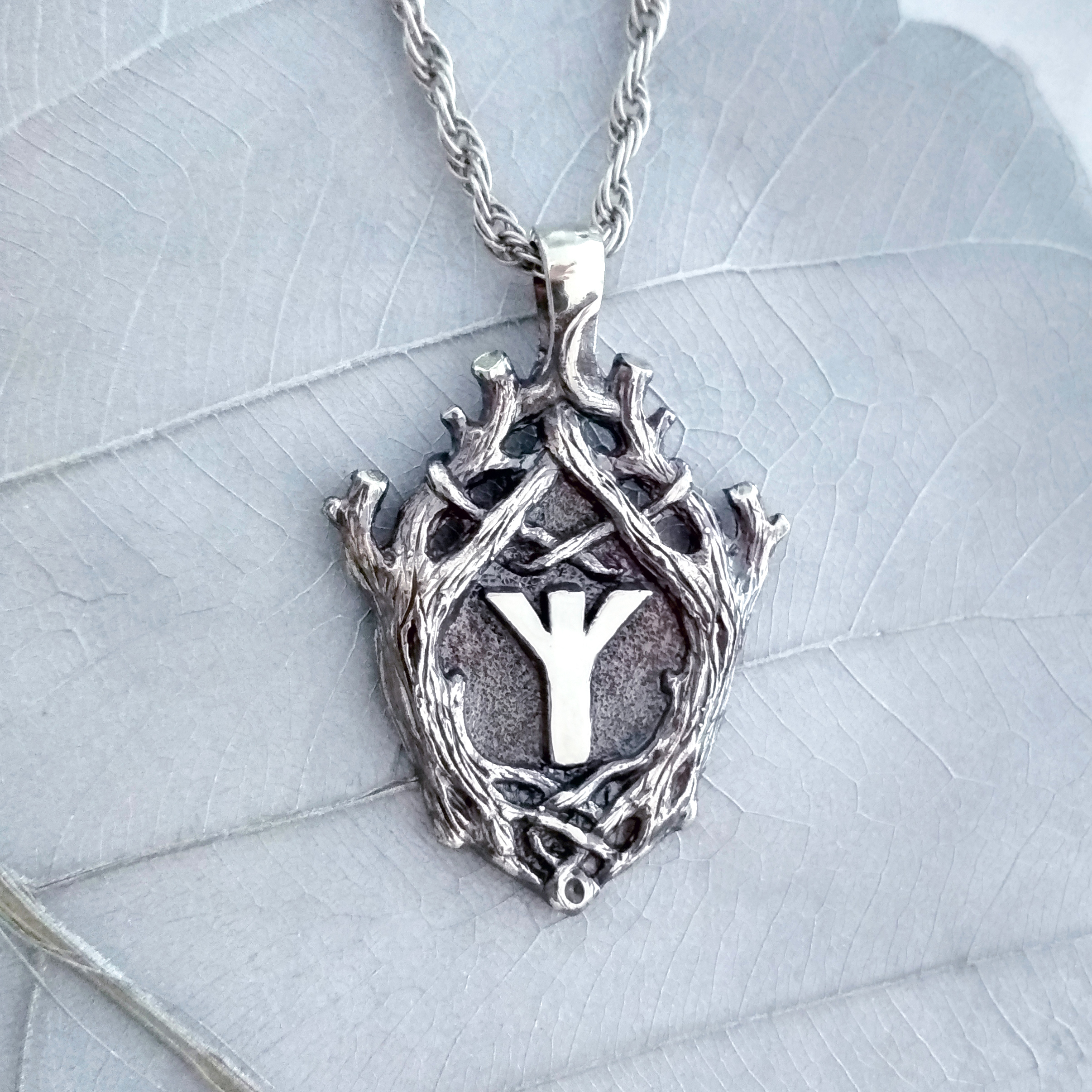 Algiz Rune.Elhaz Rune.Runic Pendant.Viking Pendant.Rune Pend | Inspire ...