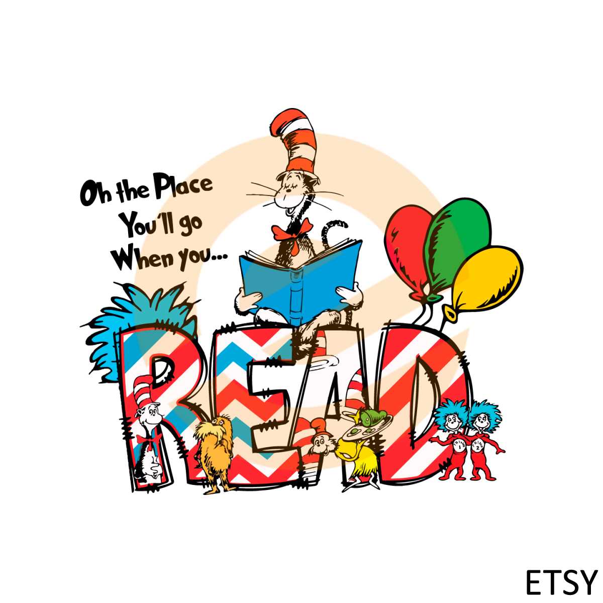 Oh The Places You'll Go When You Read SVG Graphic Designs Fi | Inspire ...