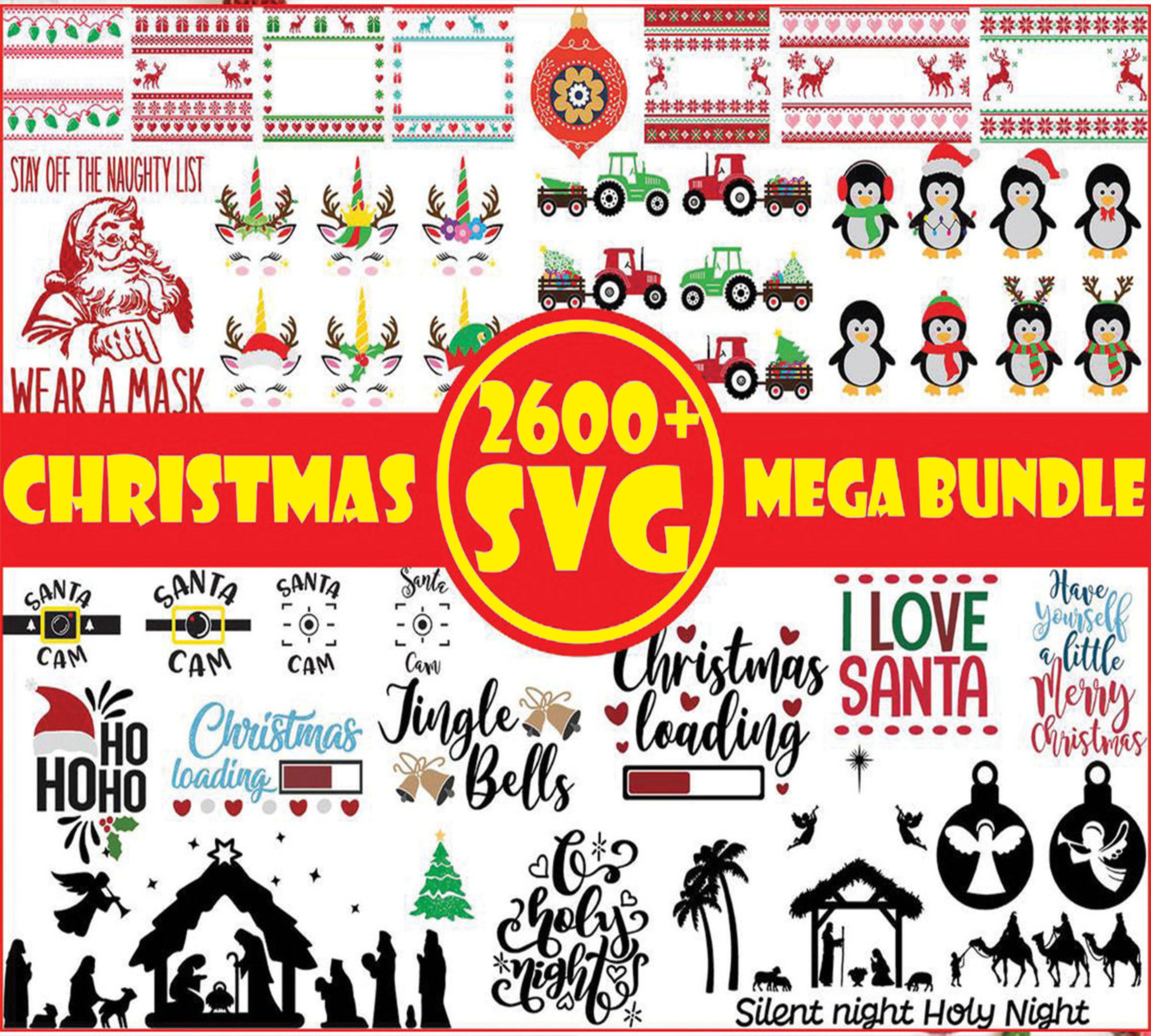 Christmas SVG Bundle,Christmas Bundle Cut File Cricut | Inspire Uplift