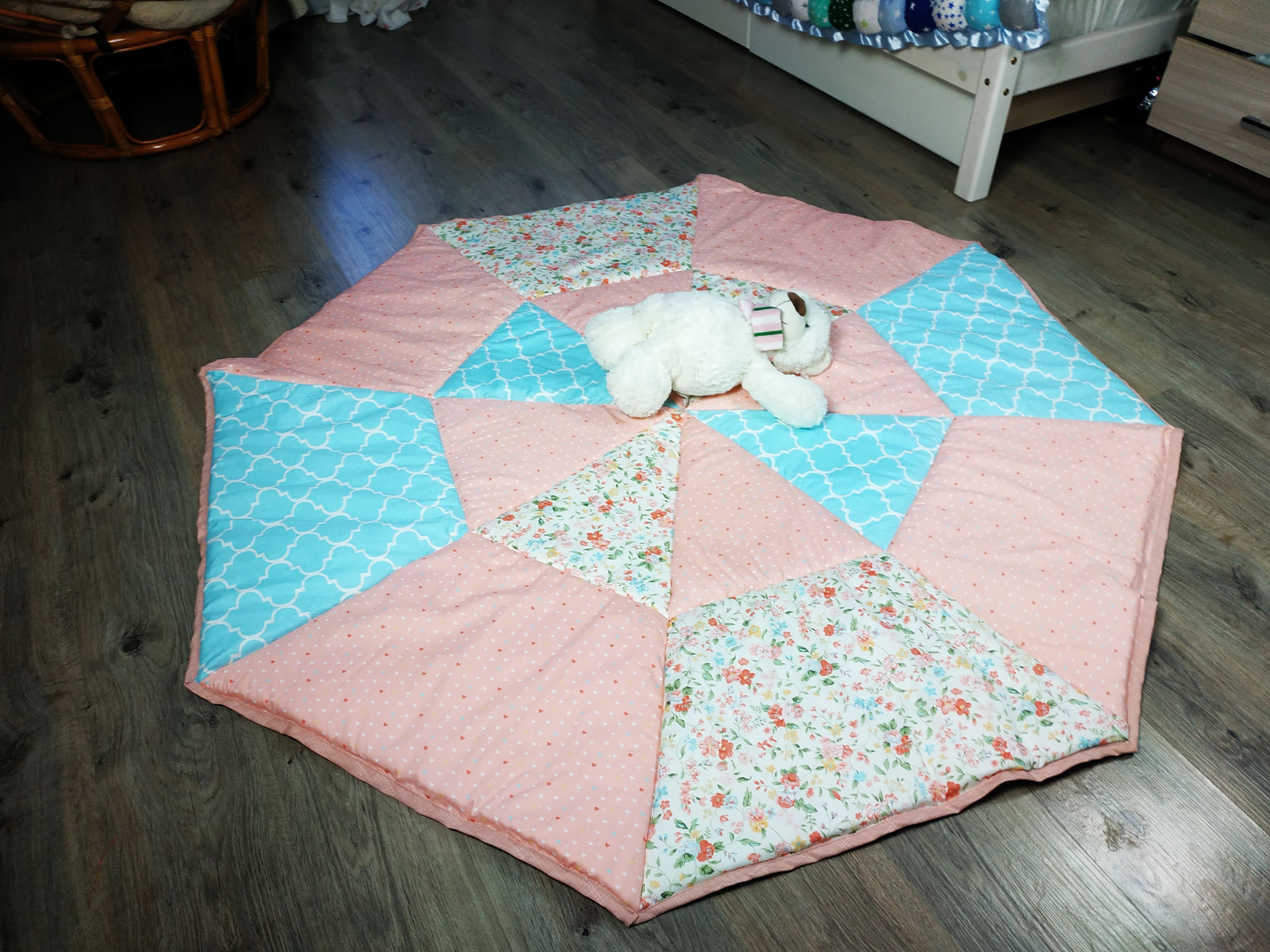 Octagonal baby play mat, big round rug, tummy time mat, outd Inspire