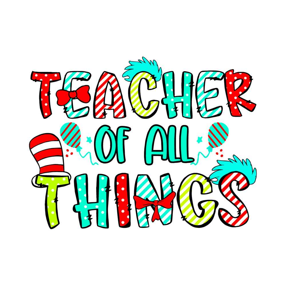 The Cat In The Hat Teacher Of All Things SVG Cutting Files - Inspire Uplift