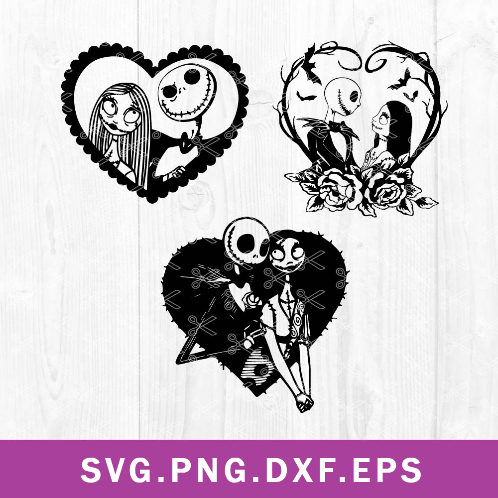 Jack And Sally Bundle Svg, Jack And Sally Svg, Jack Skelling - Inspire