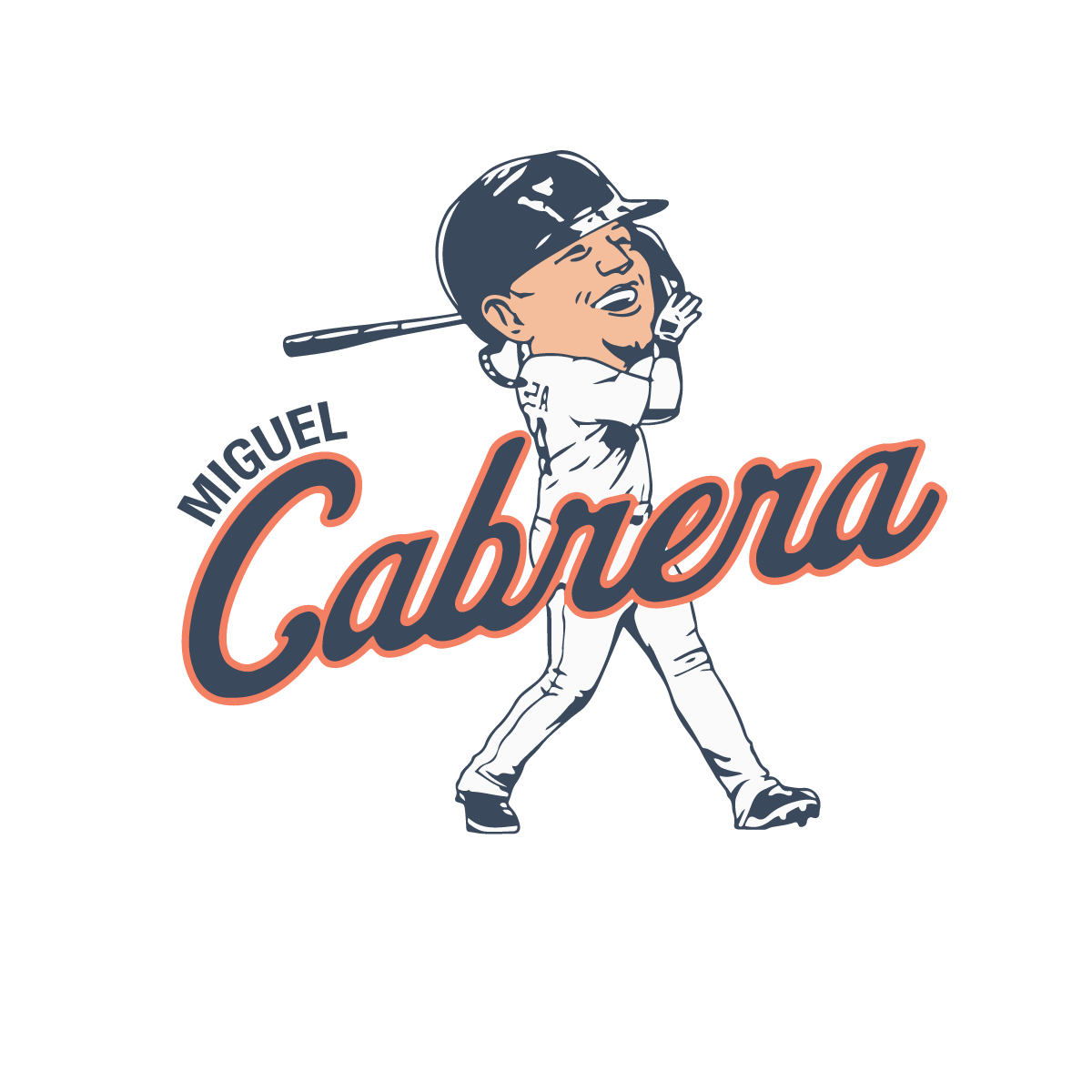 Miguel Cabrera Caricature Svg For Cricut Sublimation Files | Inspire Uplift