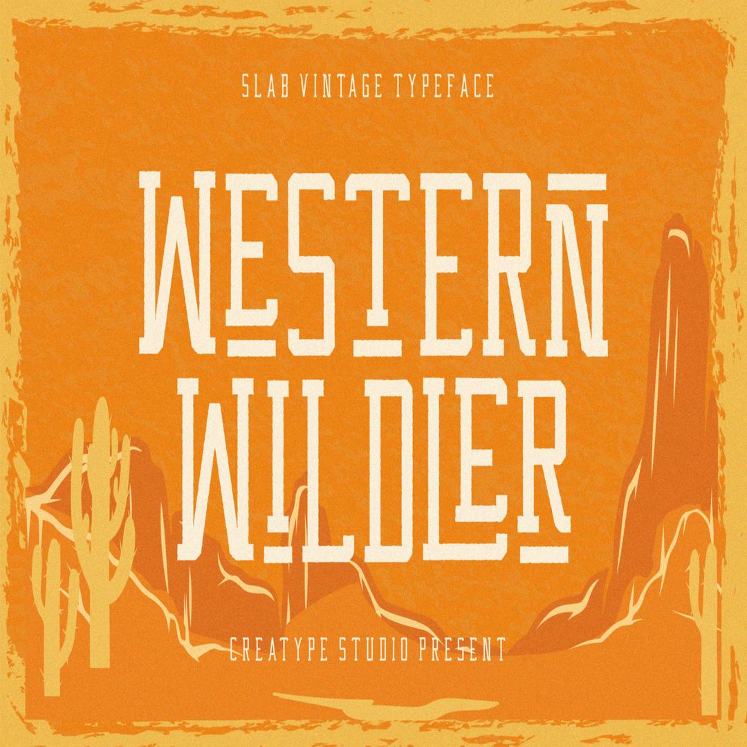 Western Wildler Slab Vintage Trending Fonts - Digital Font | Inspire Uplift