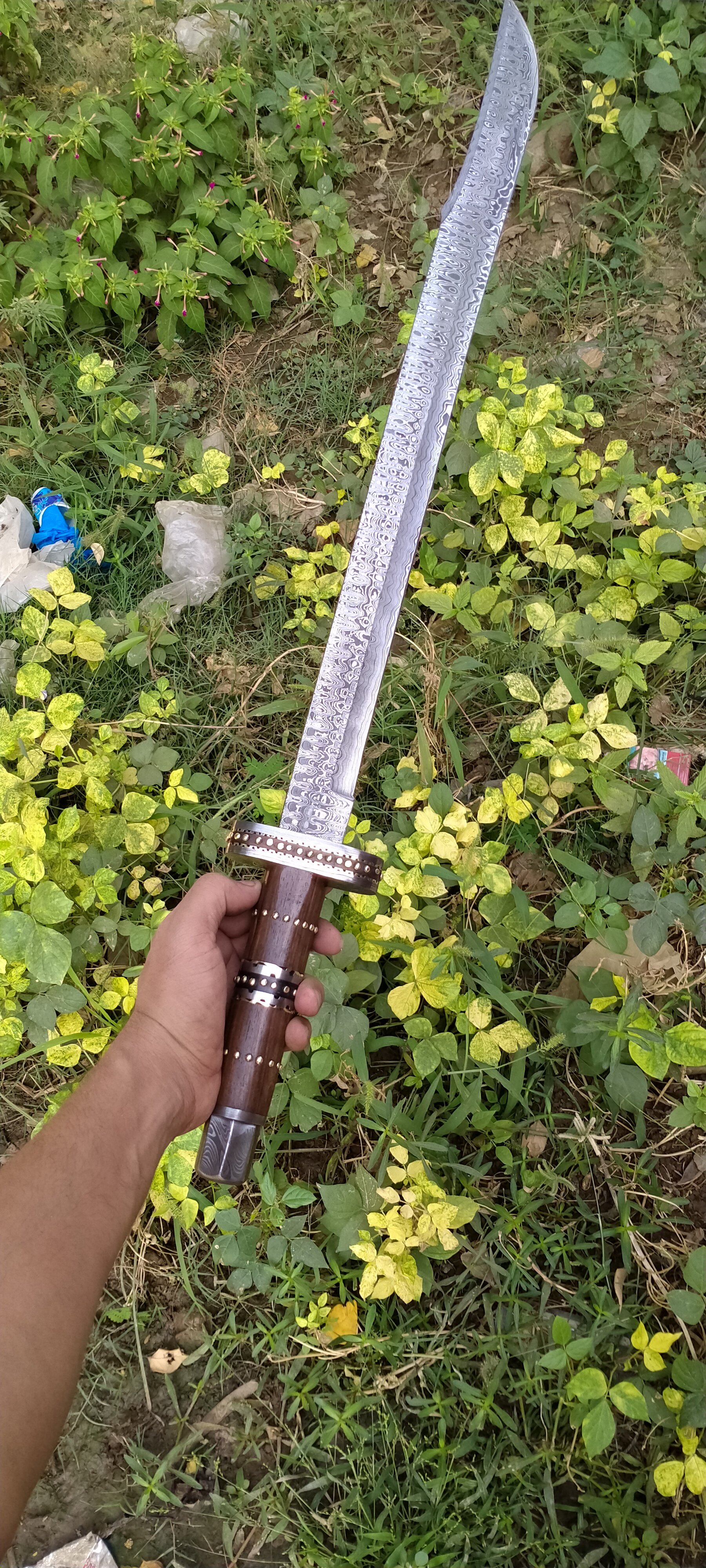 Beautiful Handmade Damascus Sword 28 inch with leather Sheat | Inspire ...