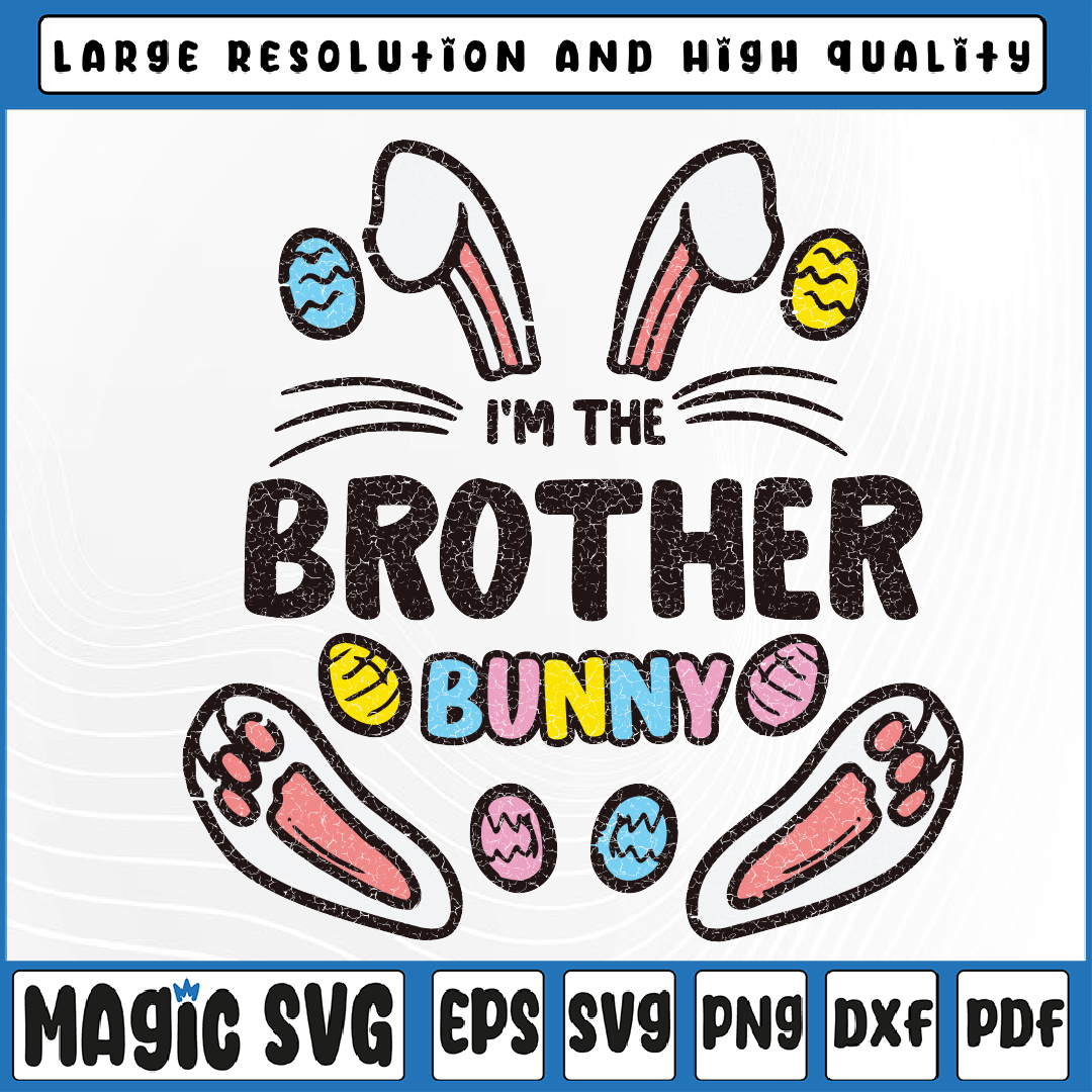 Brother Bunny Rabbit Easter Svg, Brother Bunny Svg, Png, Eas | Inspire ...
