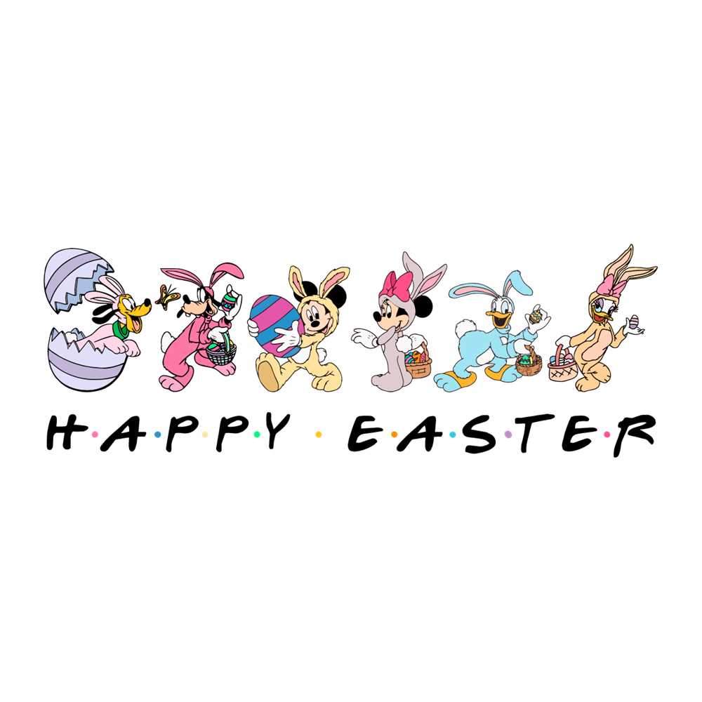 Happy Easter Funny Easter Disney Friend SVG Cutting Files Inspire Uplift