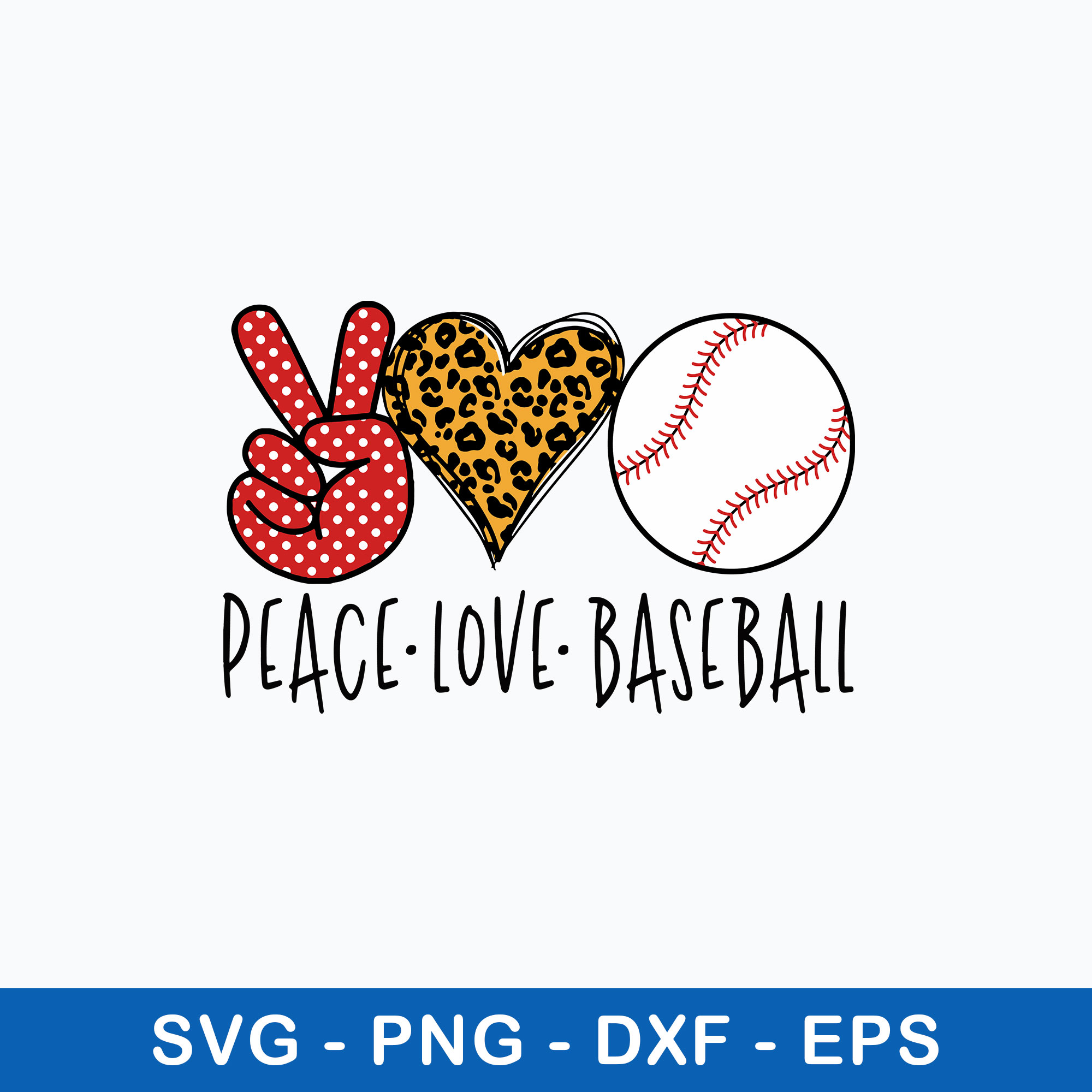 Peace Love Baseball Svg, Baseball Love Svg, Png Dxf Eps File Inspire