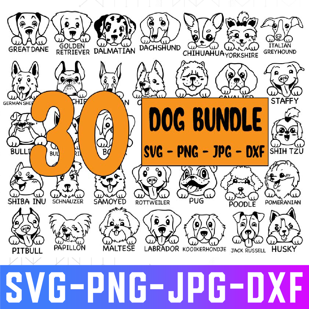 30 Files Dog Svg Bundle | Dog Mom Svg | Svg | Cricut Svg Dog | Inspire ...