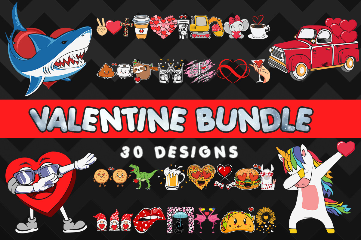 Valentine Bundle Part 1 - SVG, PNG, DXF, EPS Files For Print | Inspire ...