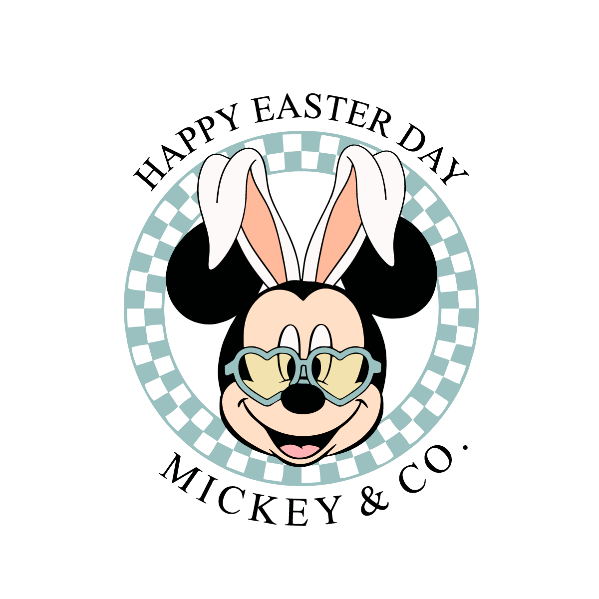 Easter Bunny Ear Mickey Mouse Happy Easter Day Mickey And Co Inspire Uplift