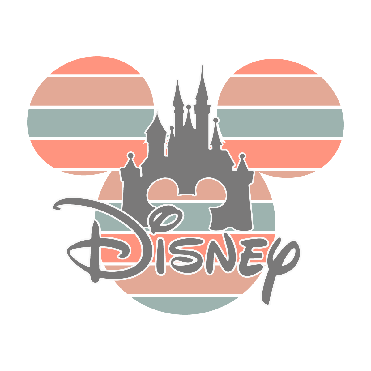 Vintage Mickey Ear Disney Castle Svg Graphic Designs Files - Inspire Uplift