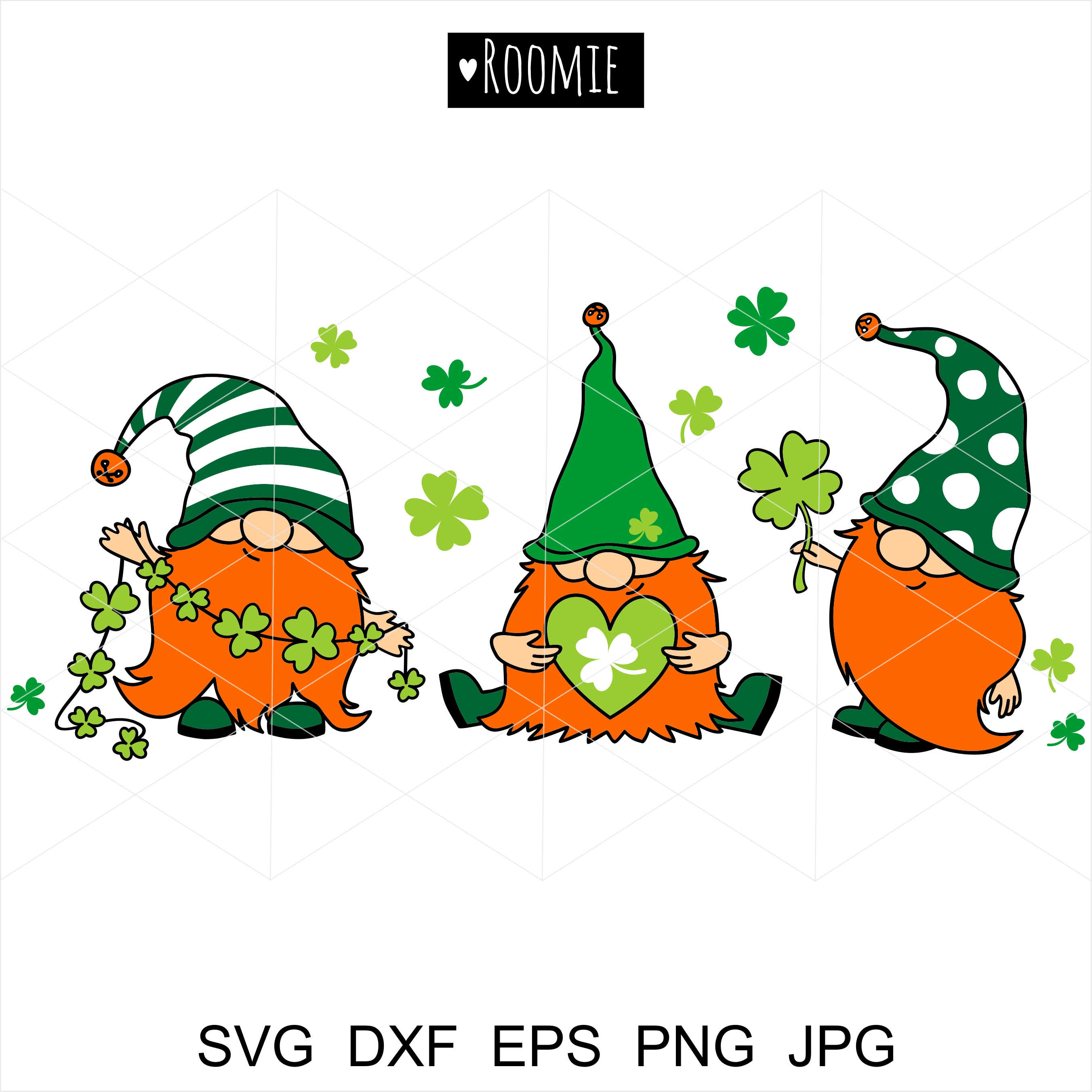 Irish Gnome clipart St Patricks Day Gnomes Svg png sublimati Inspire