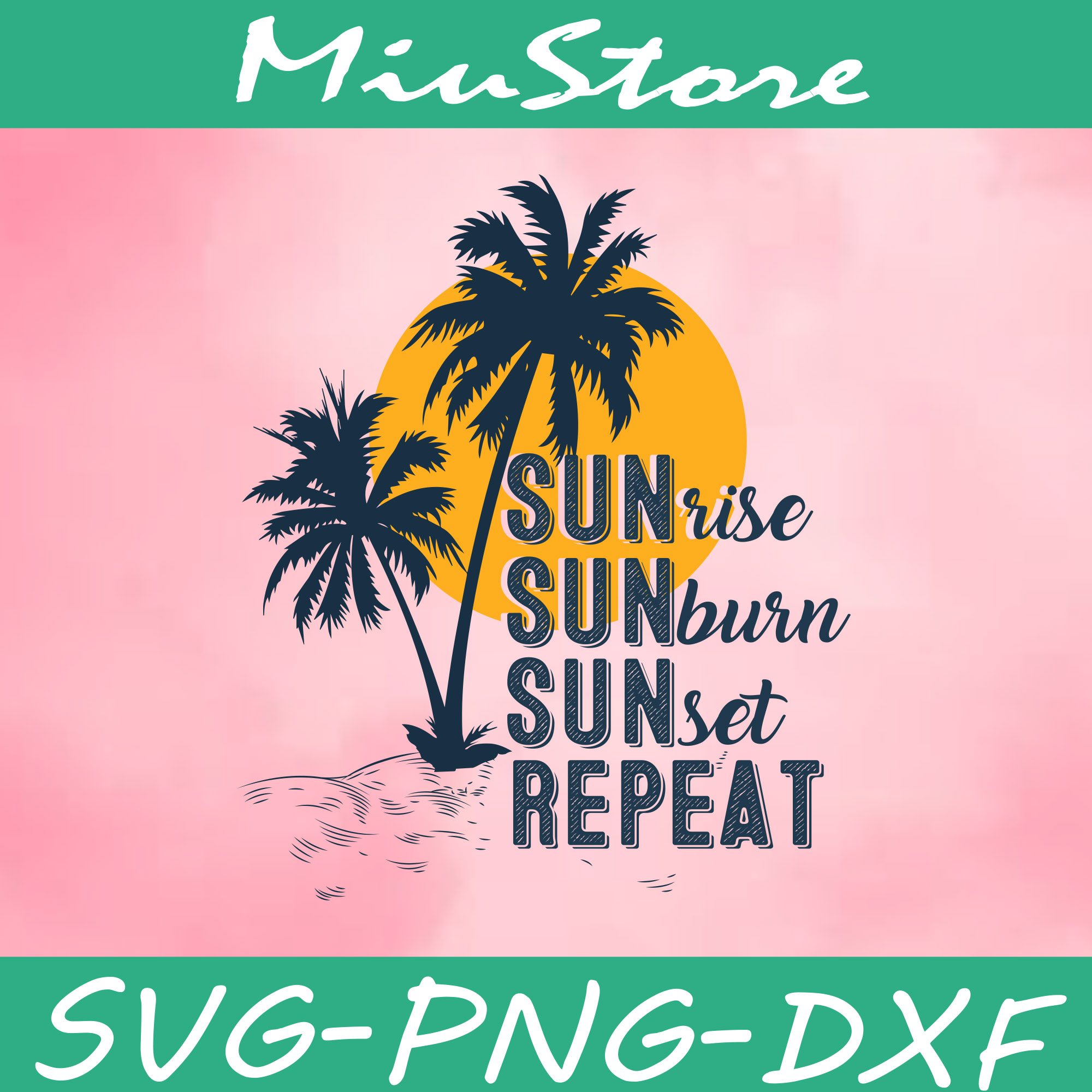 Sun Rise Dxf Sunrise Sunburn Sunset Repeat Svg, Beach Svg,png,dxf,clipart | Inspire ...