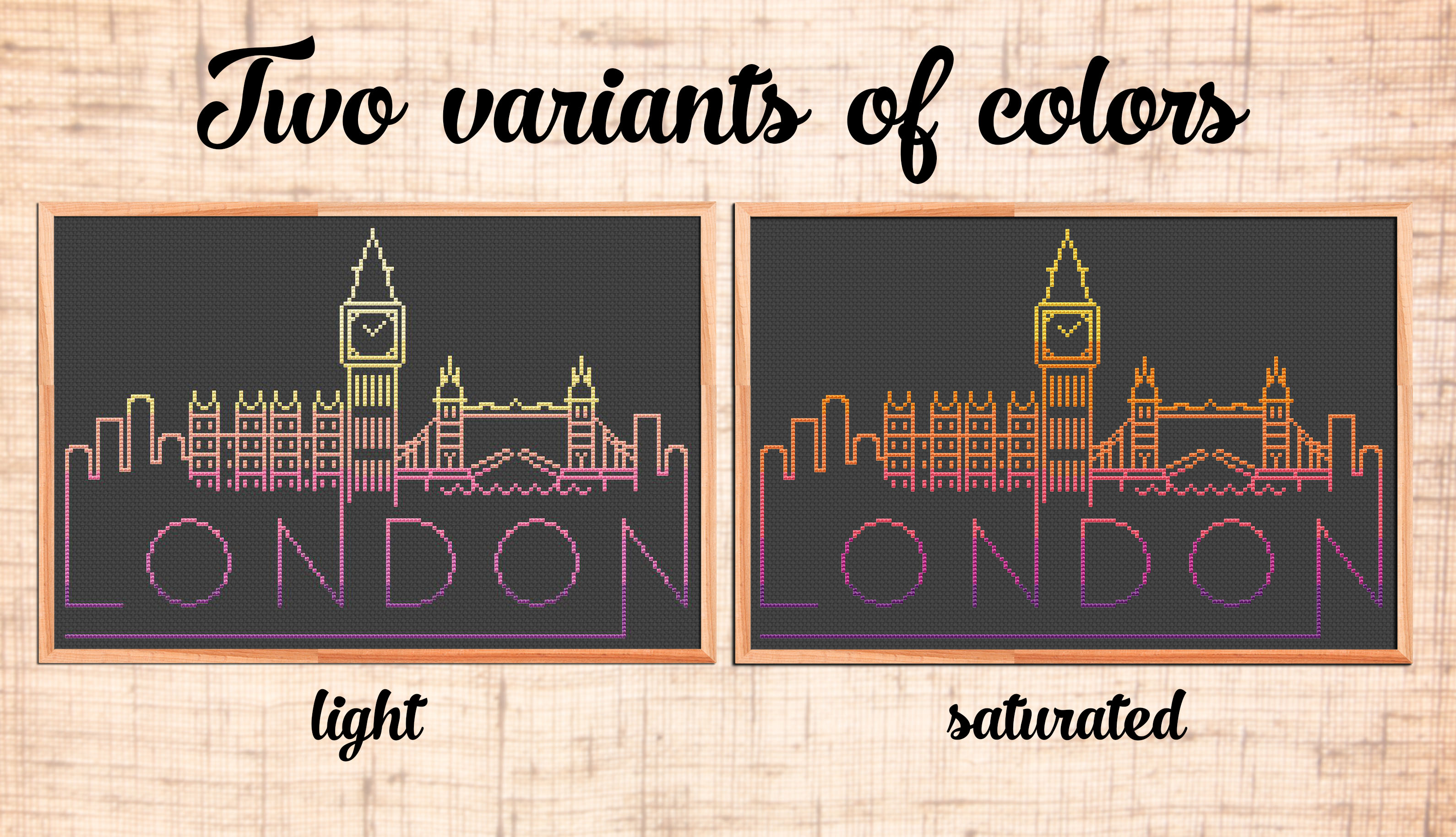 San Diego cross stitch pattern Modern cross stitch USA Calif Inspire