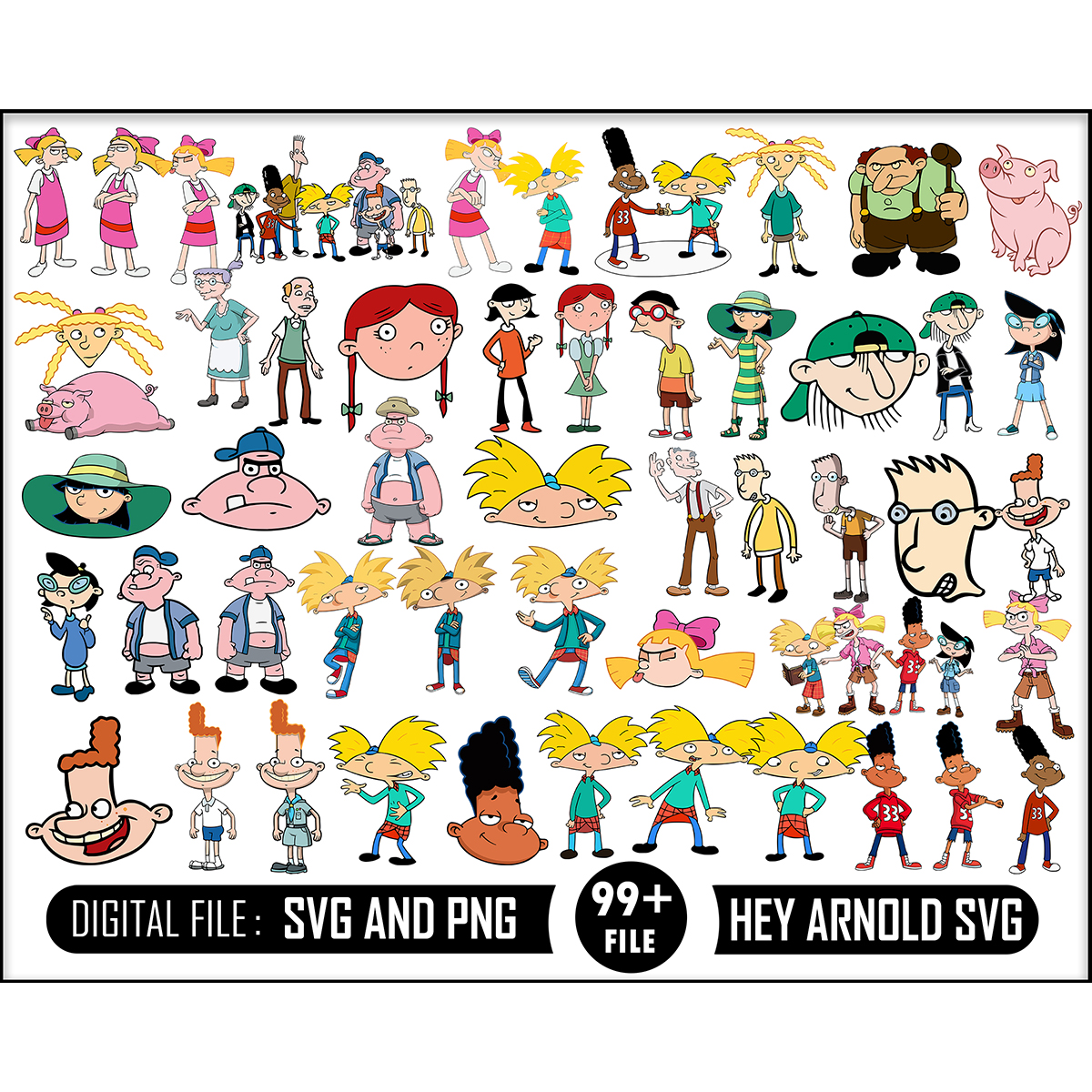 99 Hey Arnold, Hey Arnold, Hey Arnold Svg, Cartoon Svg, Bund - Inspire ...