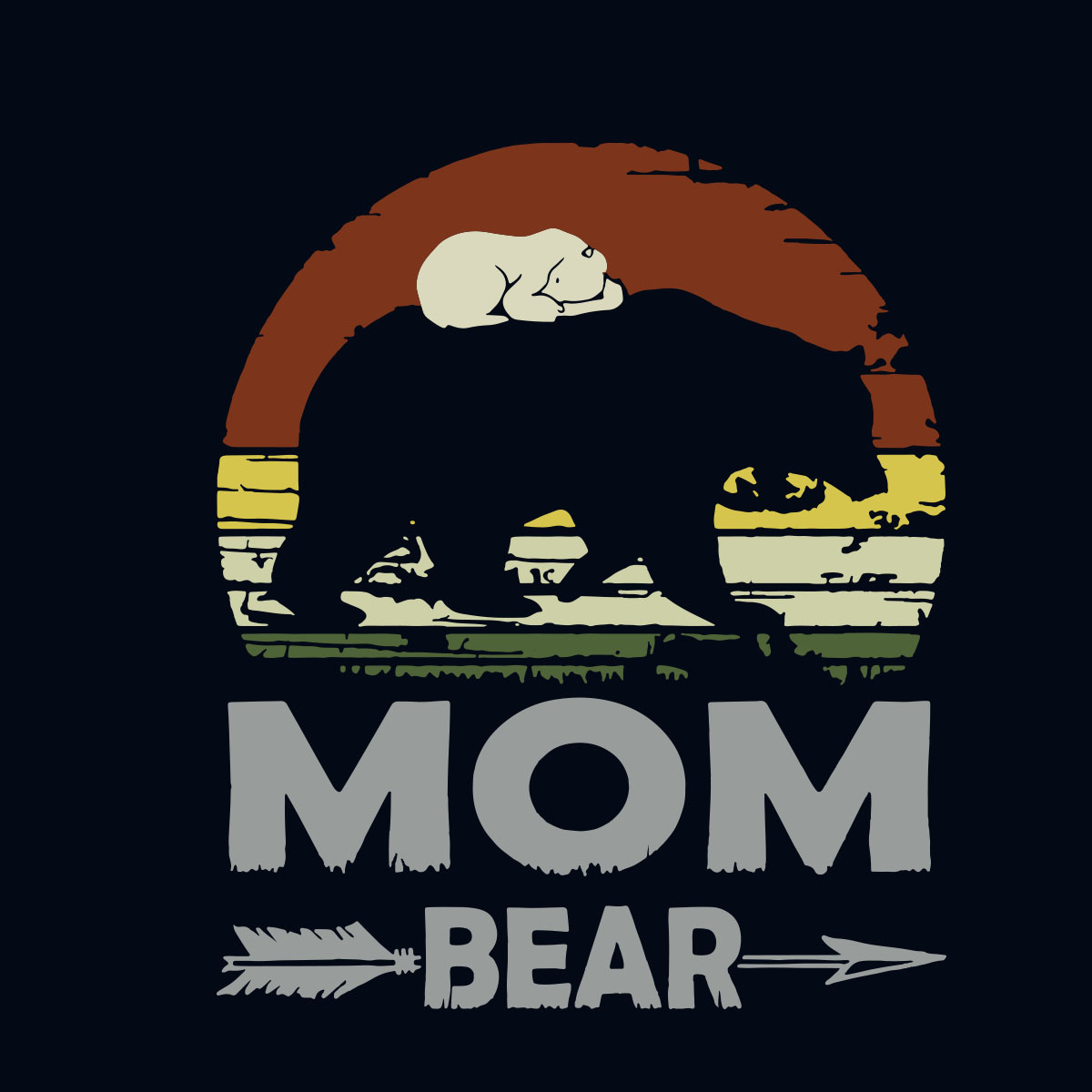 Mom Bear Vintage Svg, Mothers Day Svg, Mom Svg, Mom Svg, Mom - Inspire
