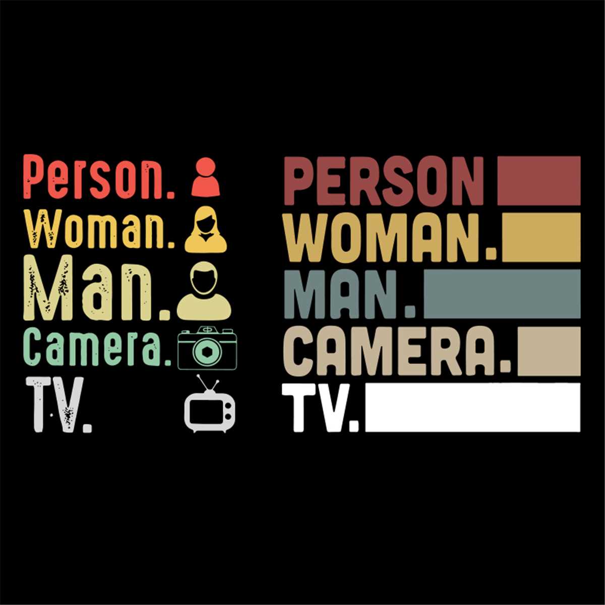 Person Woman Man Camera TV Funny Trump Bundle SVG PNG, Elect - Inspire ...