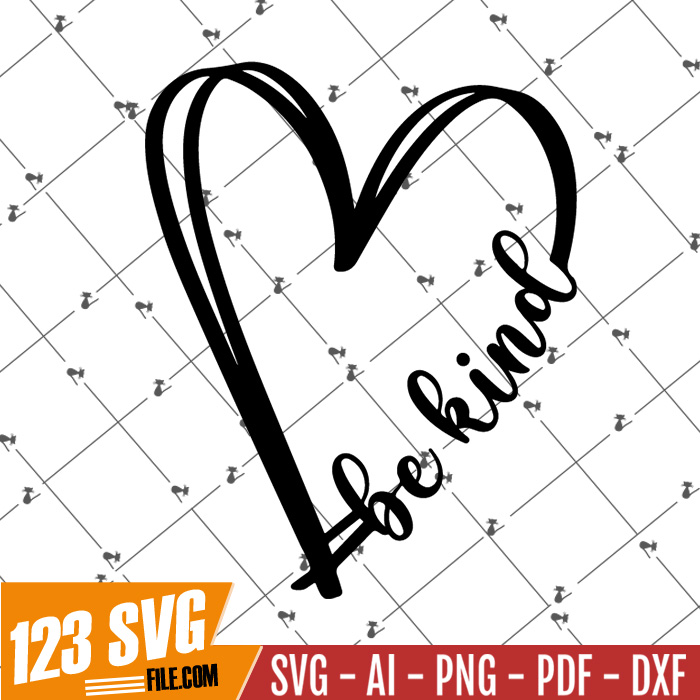 Be Kind Heart Svg, Be Kind Svg For Cricut, Kindness Svg, Bee Inspire