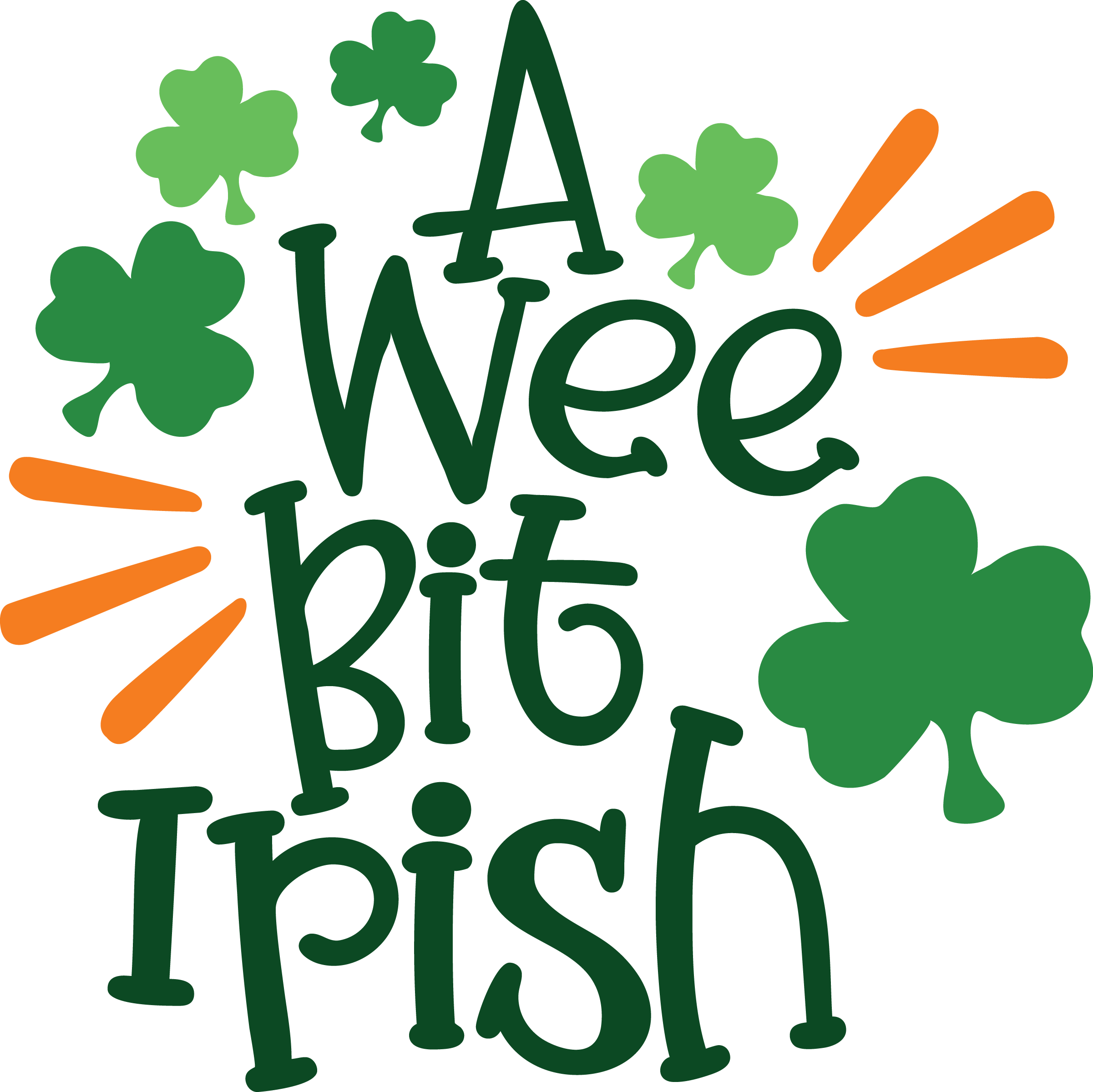Wee Bit A Wee Bit Irish Shamrock Svg, St Patrick's Day Svg, Shamrock | Inspire ...