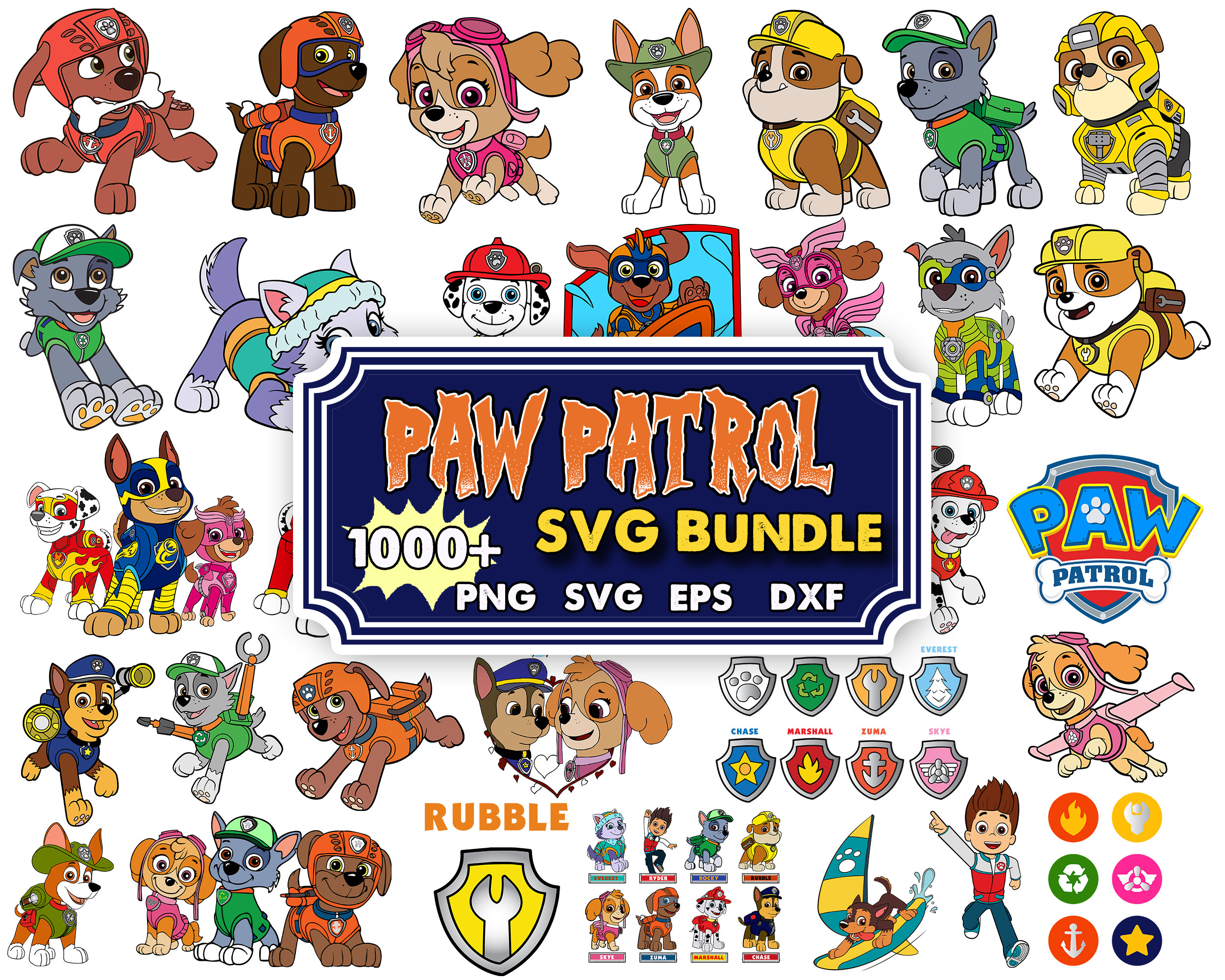 1000 Paw Patrol Bundle Svg, Paw Patrol Svg, Paw Patrol Clipa - Inspire