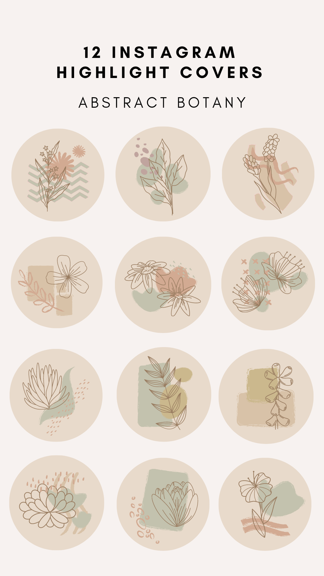 12 boho instagram highlight covers. Natural green social med | Inspire ...